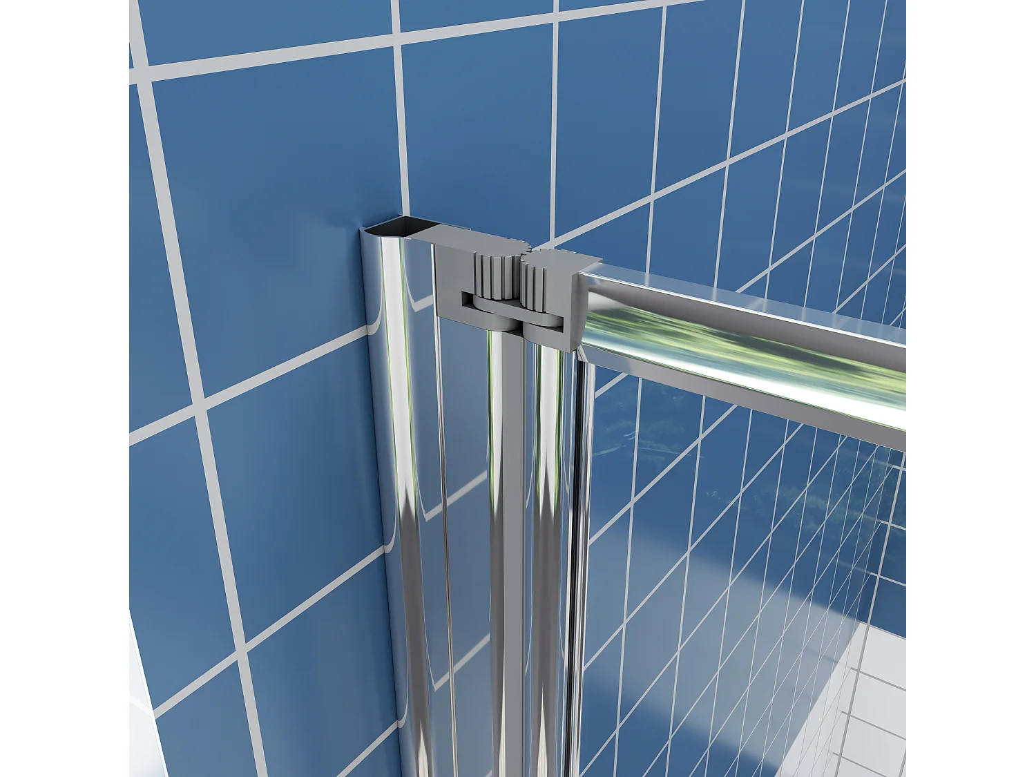 120*140cm Duschwannenaufsatz Faltwand mit Elektrophorese weiß