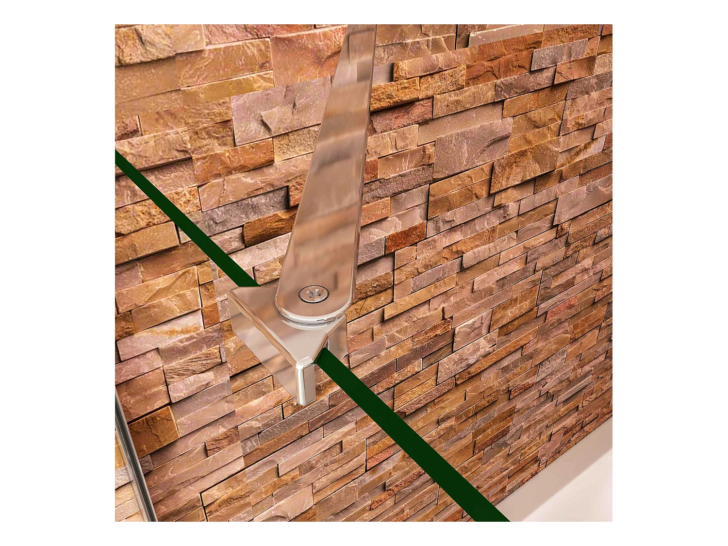 6mm Nano ESG  Glas Glaswand Badewannenaufsatz mit Seitenwand