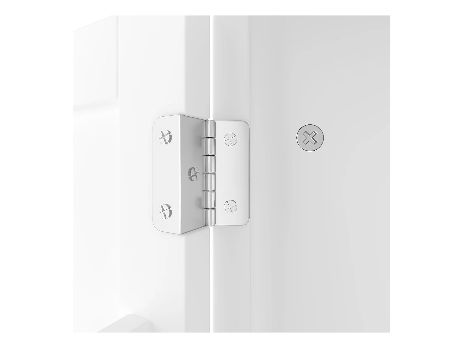 Meuble de salle de bain sur pied - avec une vasque en céramique - 1 porte et 1 tiroir - Blanc(robinet non inclus)