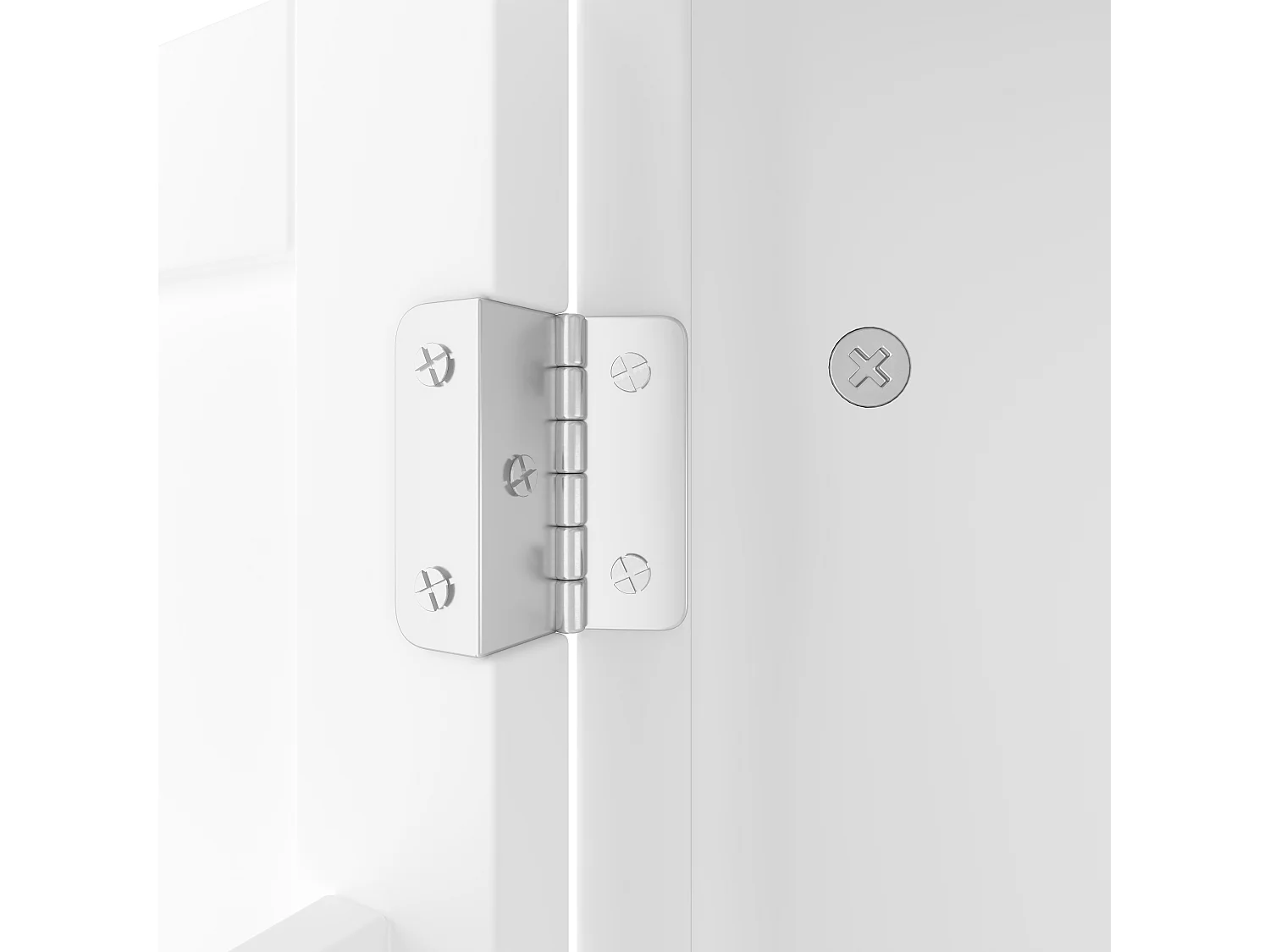 Meuble de salle de bain sur pied - avec une vasque en céramique - 1 porte et 1 tiroir - Blanc(robinet non inclus)