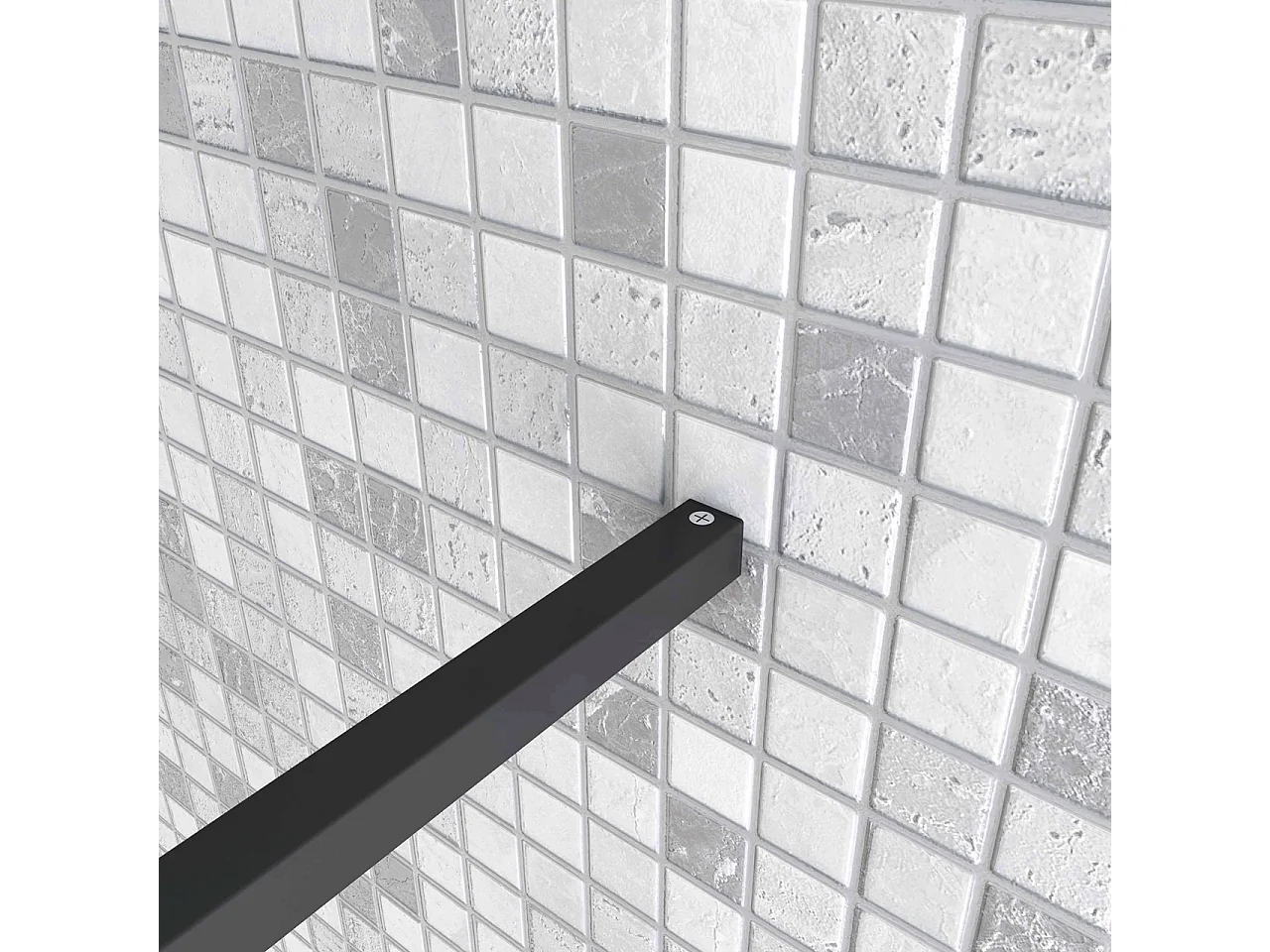 Inloopdouche-douchewand-walk in 8mm NANO EasyClean veiligheidsglas,120x200cm+30x200cm draaibaar hoekprofiel+F-vorm: 140 Stabilisatiestang,mat zwart profiel