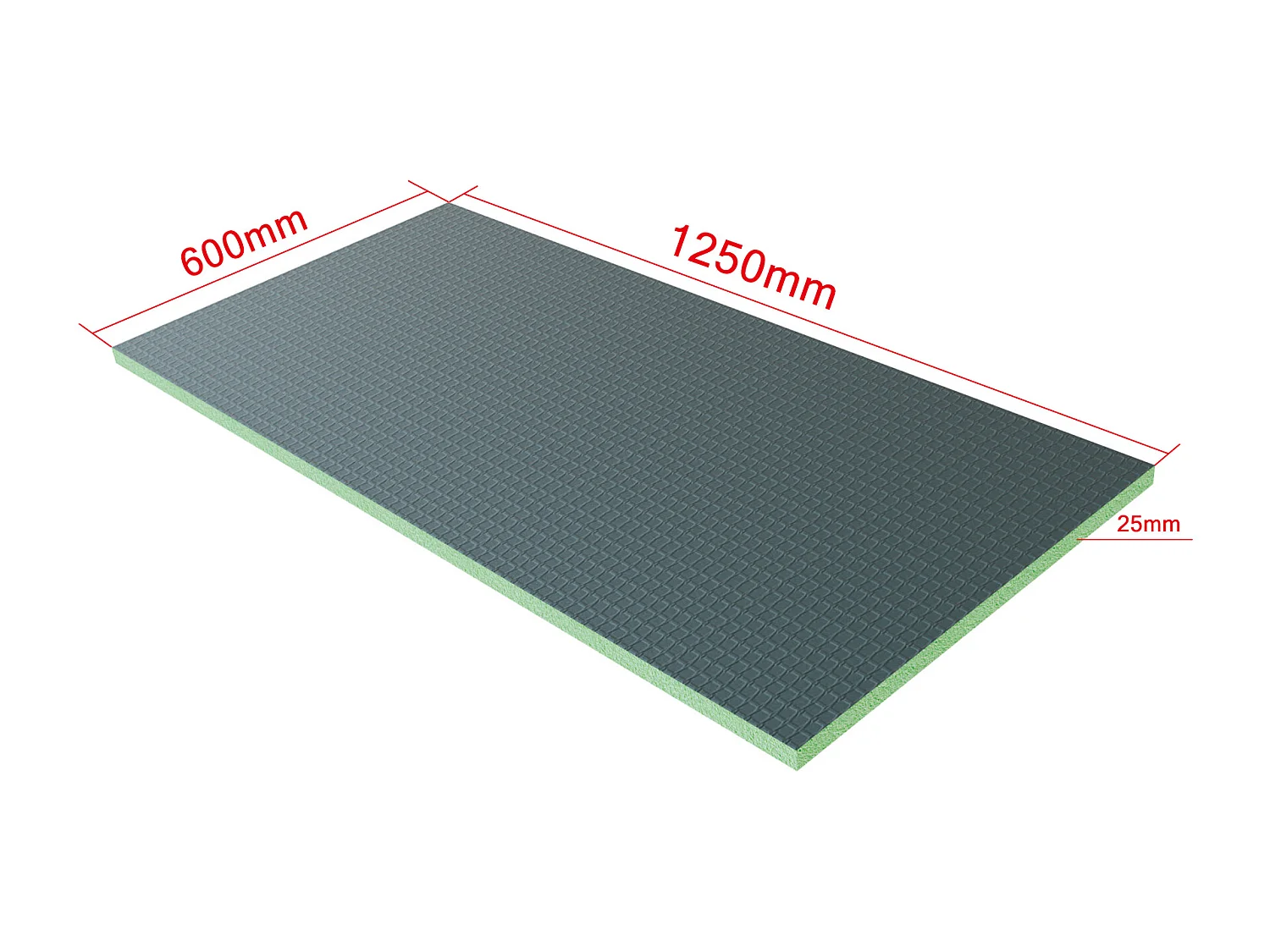 AICA 1250x600x25mm XPS Tile Backer Board, placa de isolamento à prova d'água, painel de construção