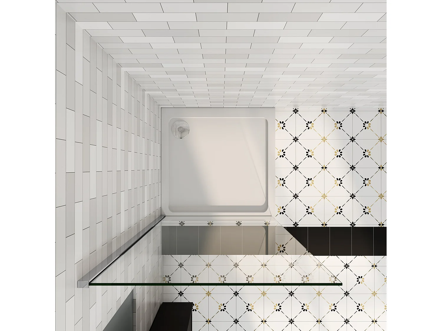 Douchewand Inloopdouche 86x185cm,6mm NANO EasyClean veiligheidsglas,glanzend chroom profiel