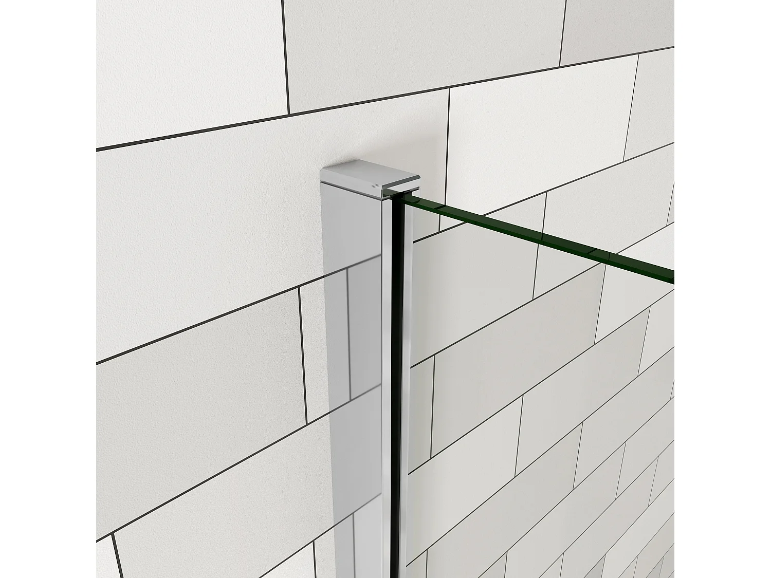 Douchewand Inloopdouche 76x195cm,6mm NANO EasyClean veiligheidsglas,glanzend chroom profiel