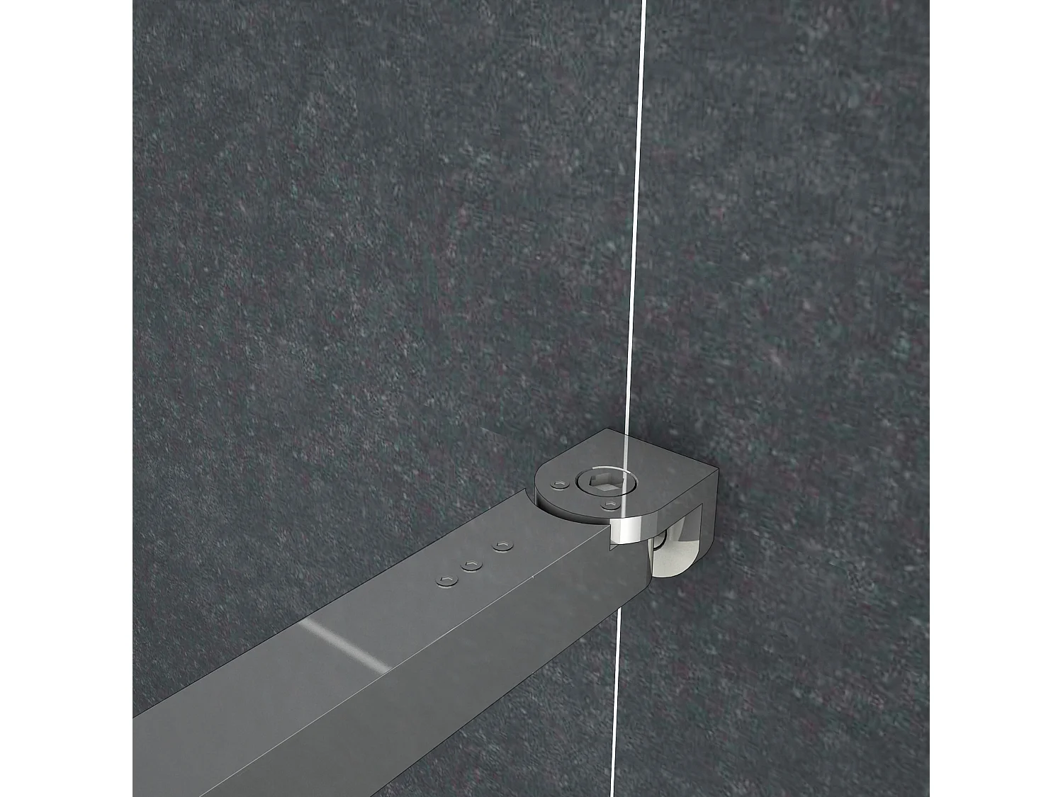 Inloopdouche-douchewand-walk in 10mm NANO EasyClean veiligheidsglas，100x200cm+73-120cm Stabilisatiestang,glanzend chroom profiel