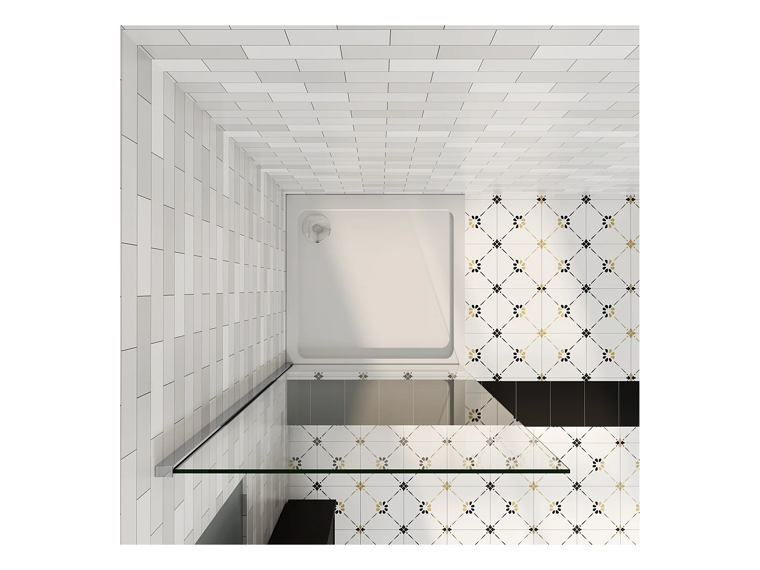 Douchewand Inloopdouche 66x195cm,6mm NANO EasyClean veiligheidsglas,glanzend chroom profiel