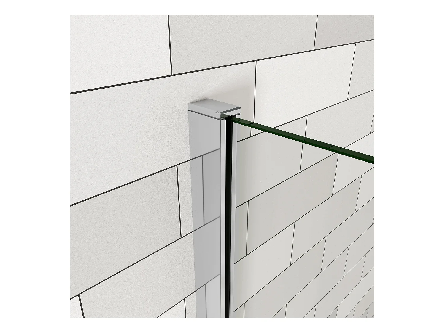 Douchewand Inloopdouche 66x195cm,6mm NANO EasyClean veiligheidsglas,glanzend chroom profiel