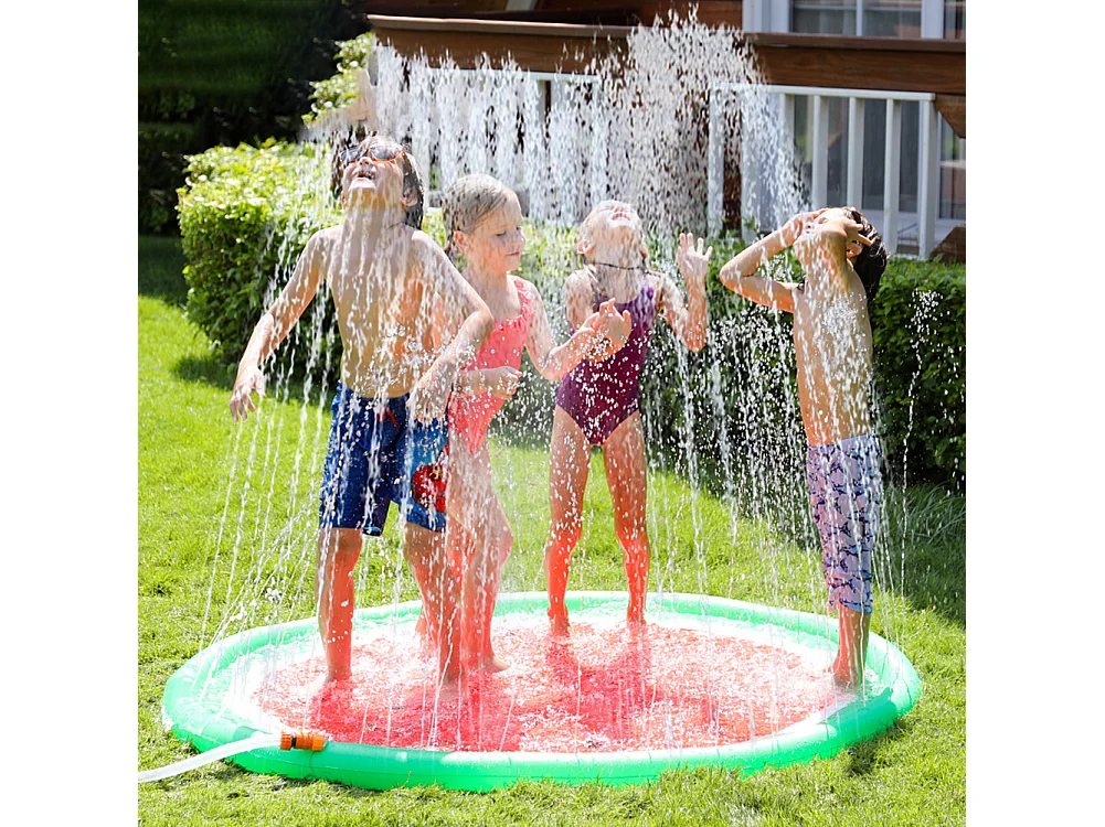 Matelas de piscine pour bébé, Tapis de jeu 170CM - Tapis d'arrosage jouet aquatique pour jardin