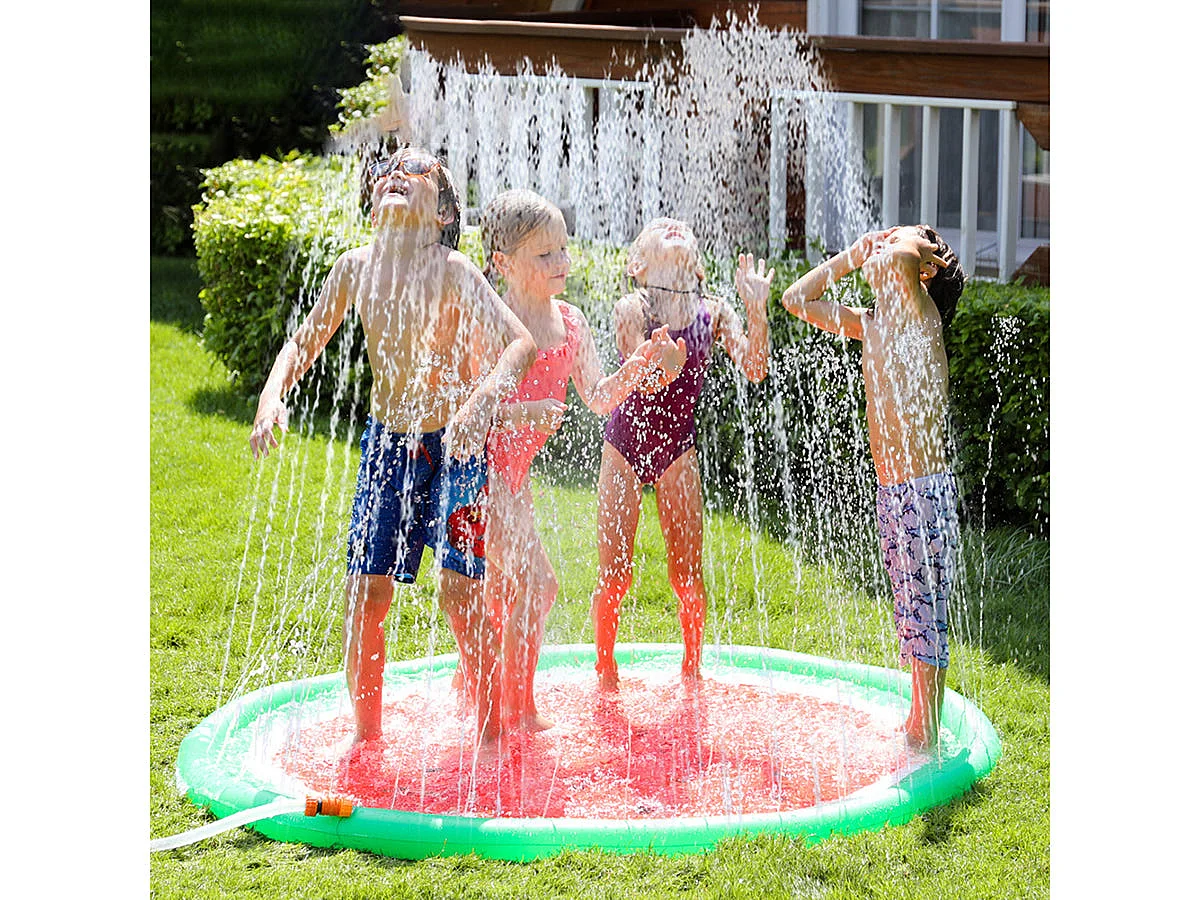 Matelas de piscine pour bébé, Tapis de jeu 170CM - Tapis d'arrosage jouet aquatique pour jardin