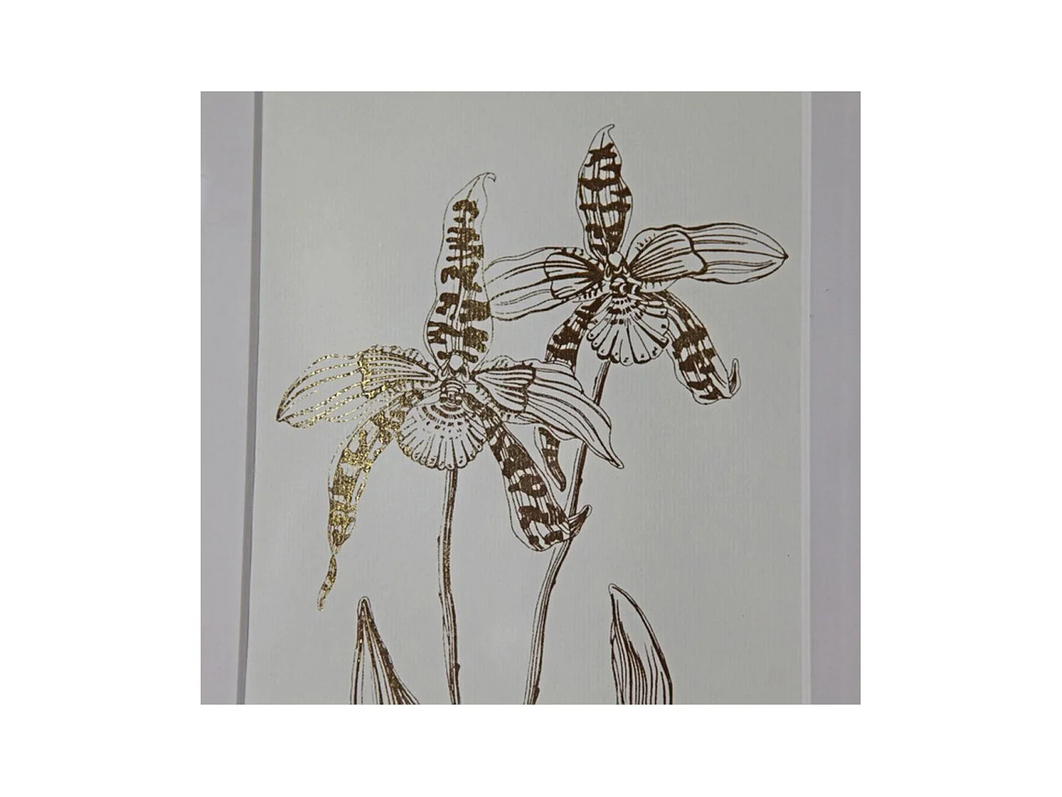 Tableau décoratif feuilles dorées (set de 2) Bois Or - Chic Interior's