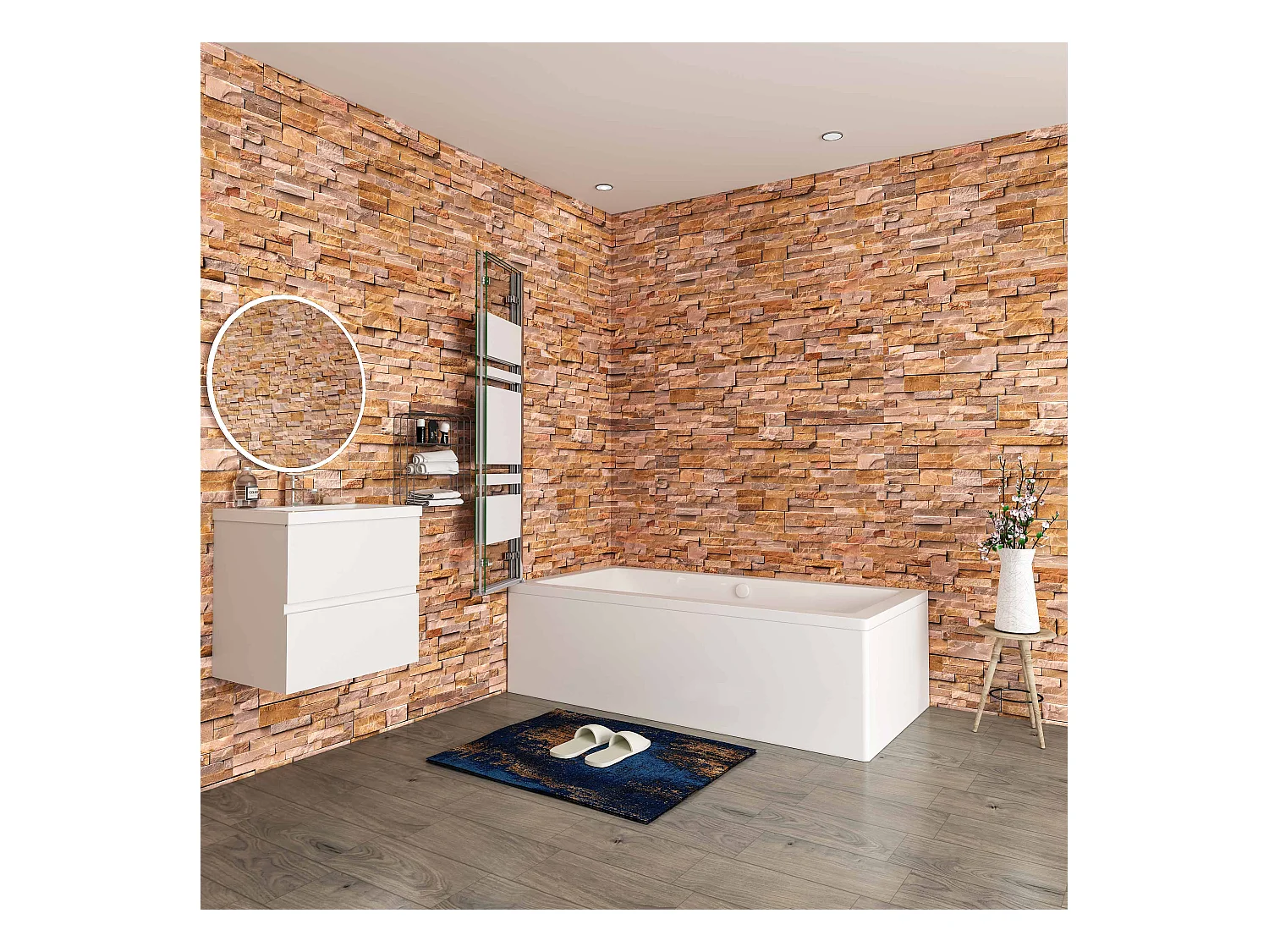 Opvouwbaar badwand 3 panelen vouwbaar 130x140cm,6 mm nano helder veiligheidsglas met horizontale strepen - glanzend chroom