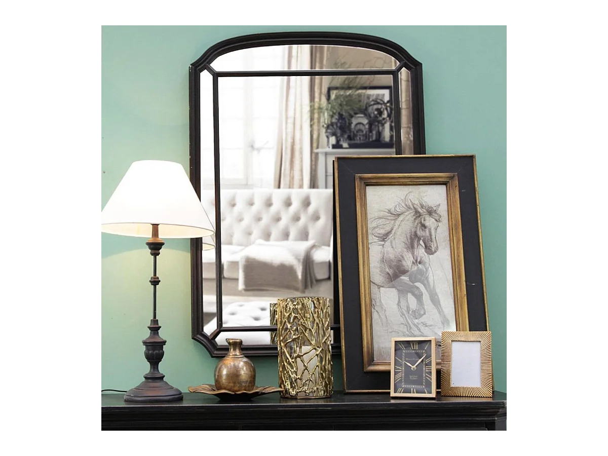 Tableau dessin cheval Bois Noir - Interior's