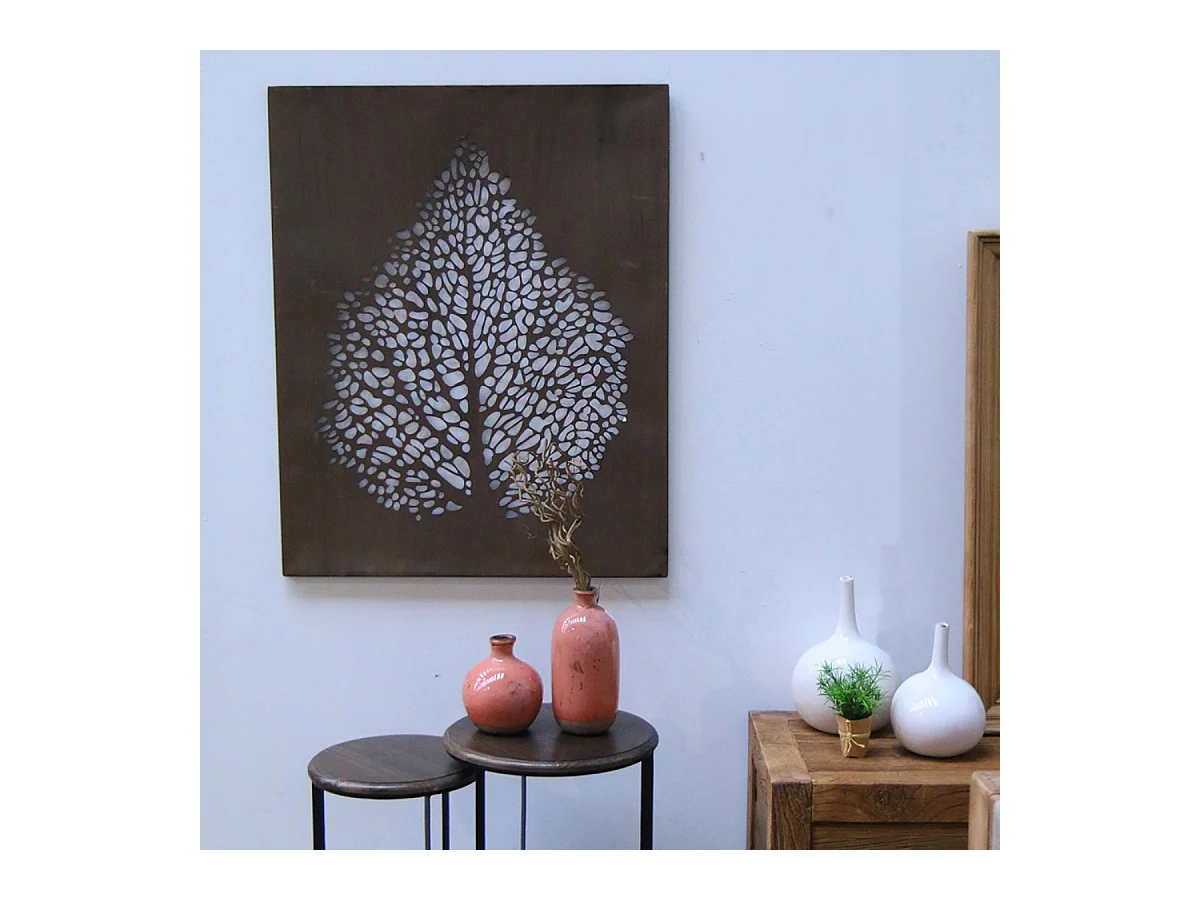 Tableau sculpté en métal feuille Métal Marron - Interior's
