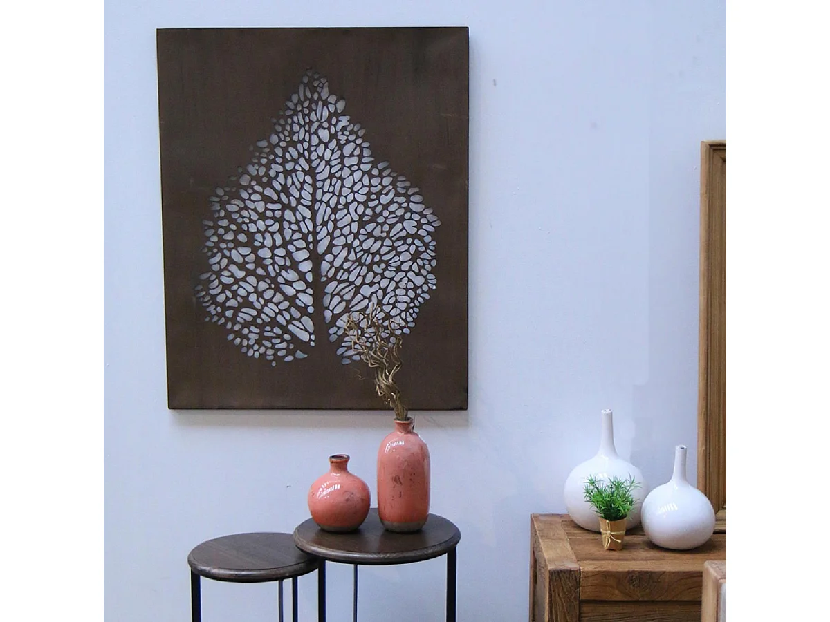 Tableau sculpté en métal feuille Métal Marron - Interior's