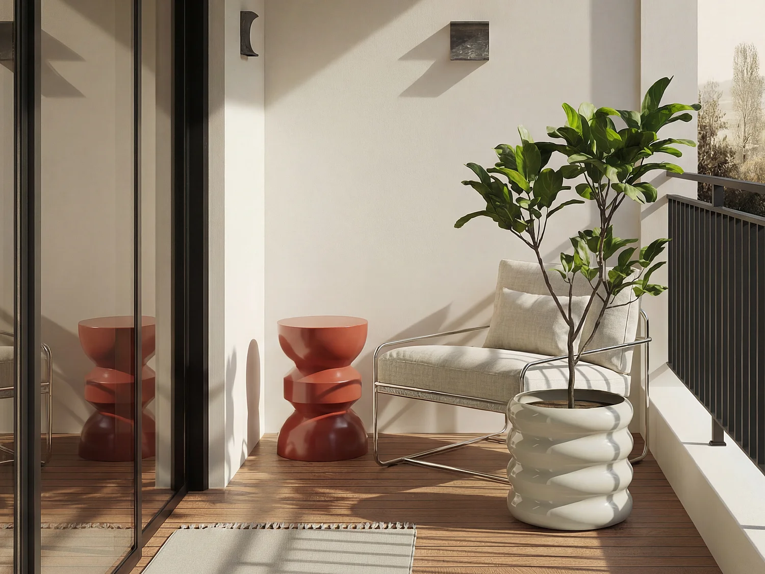 Tavolino da giardino in metallo Terracotta - TOQO di MYLIA