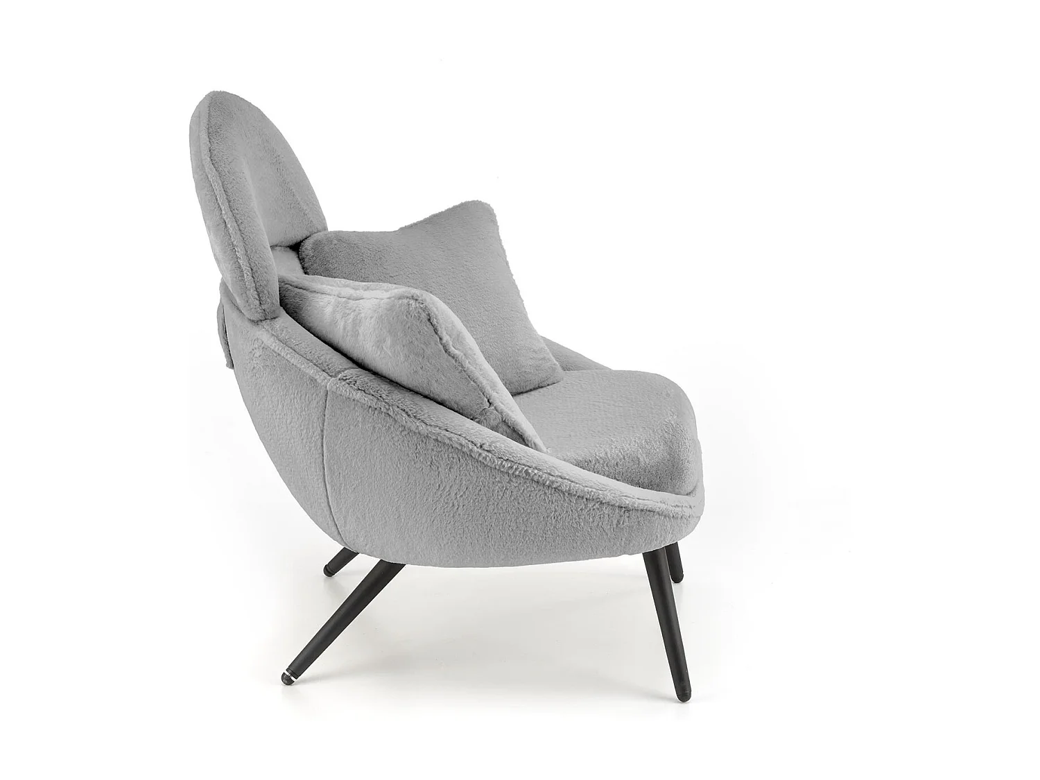 Poltrona Mary/rivestimento in tessuto/cuscino/Grigio