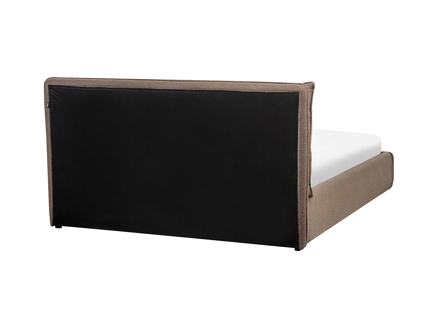 Lit ottoman Bouclé BAJONNA 160 x 200 cm Marron