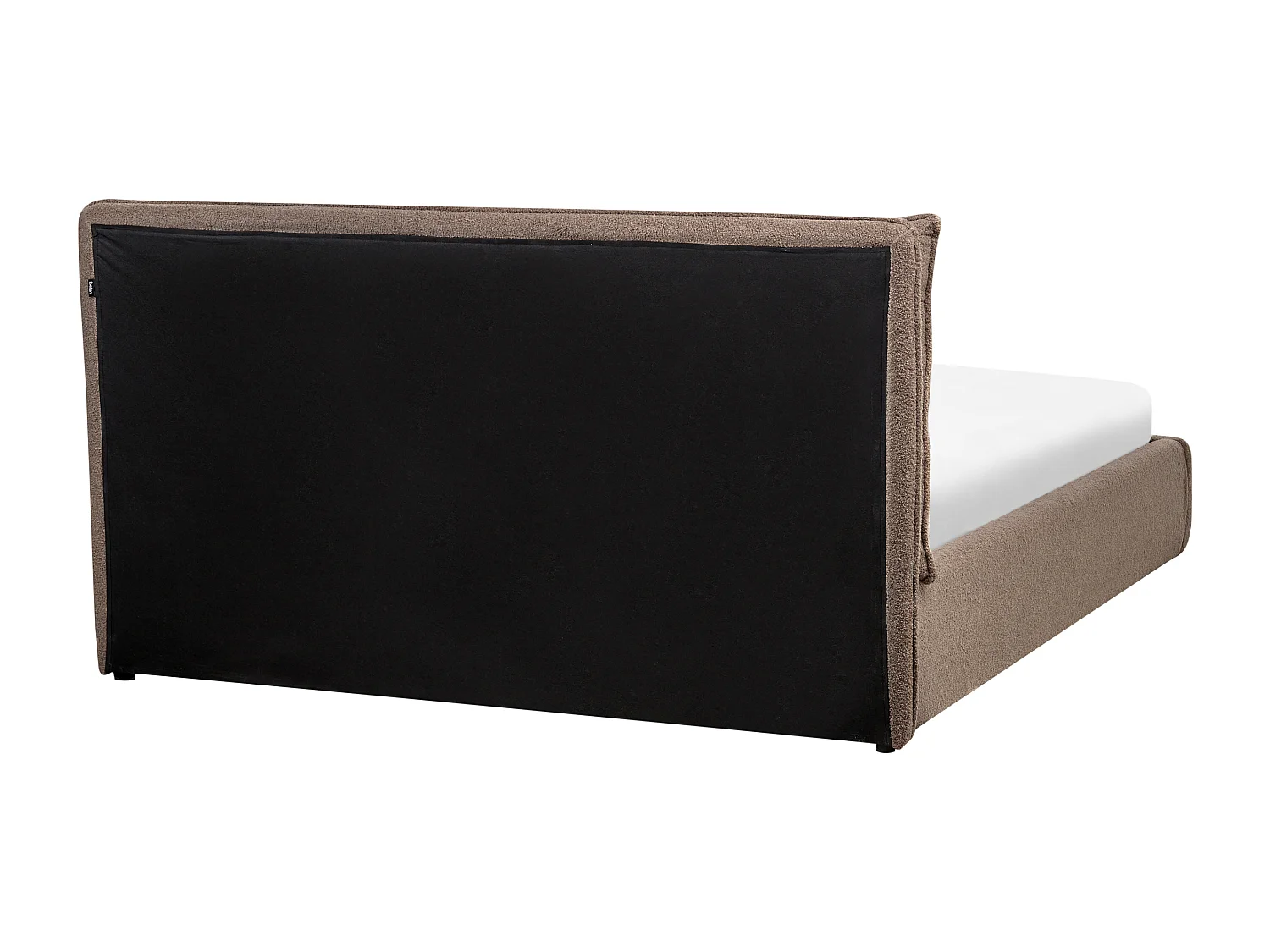Bett mit Stauraum Bouclé BAJONNA 160 x 200 cm Taupe