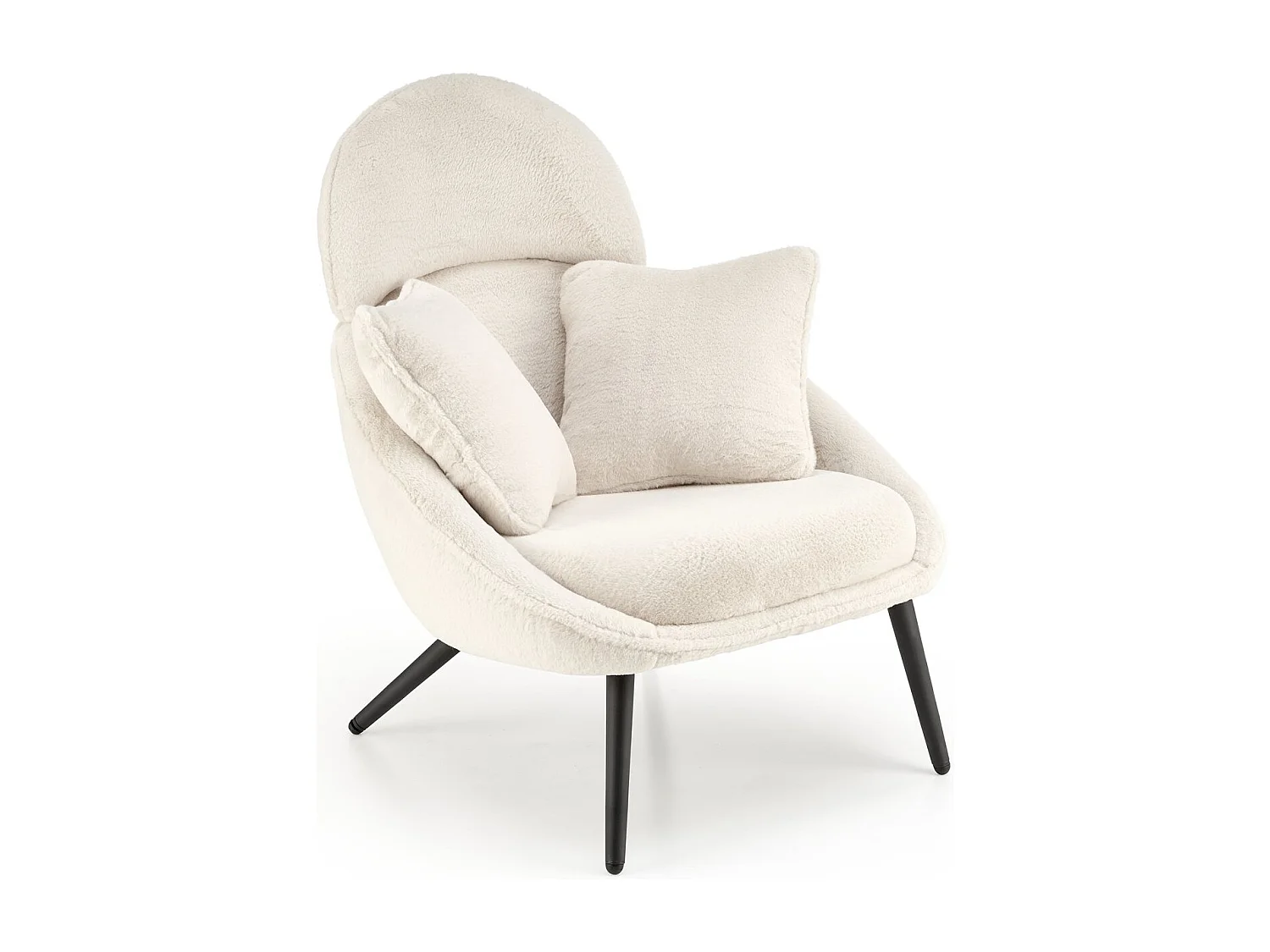 Poltrona Mary/rivestimento in tessuto/cuscino/Beige