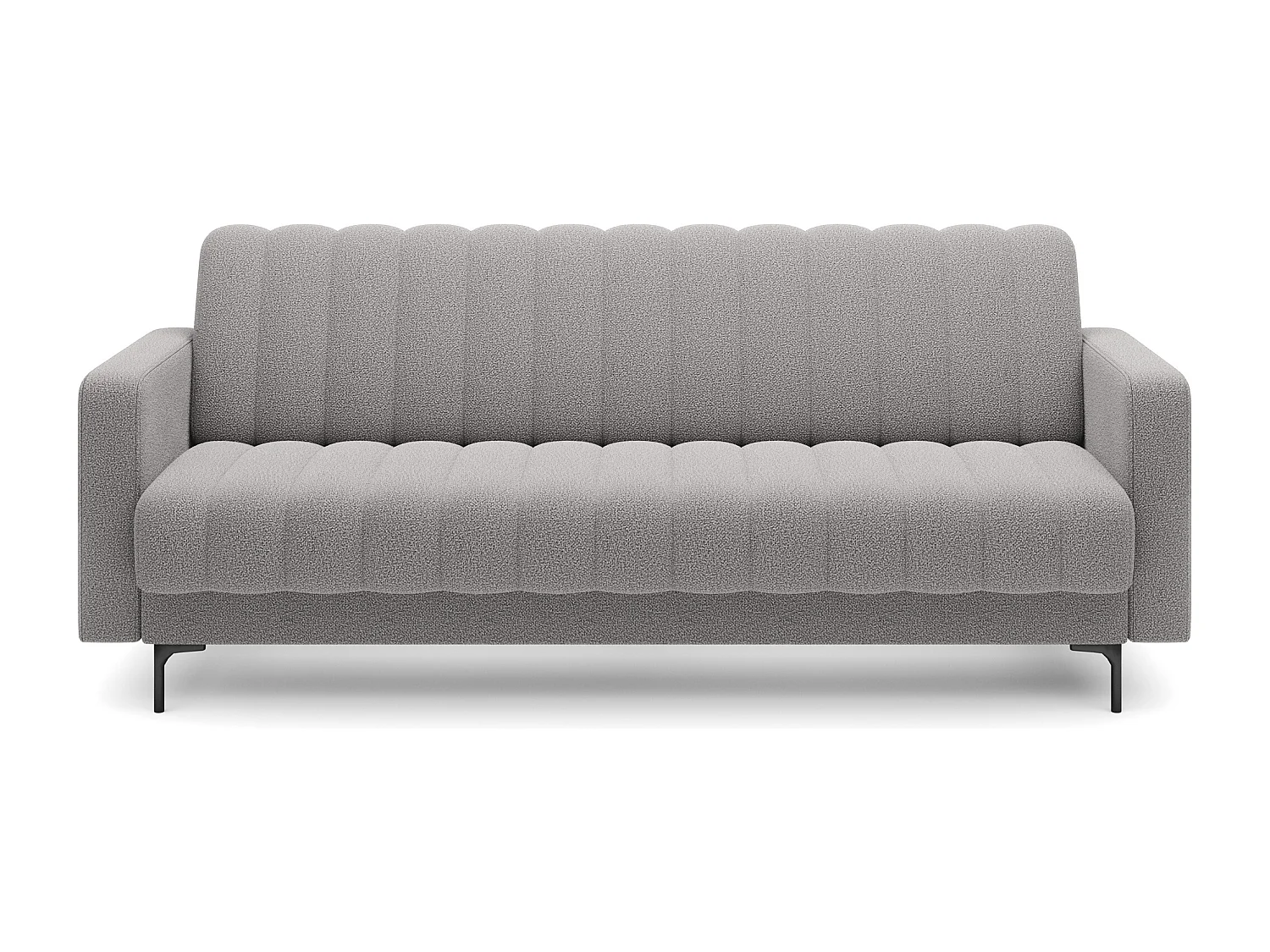 Canapé lit ROMY – Design moderne avec coffre de rangement intégré-Gris clair