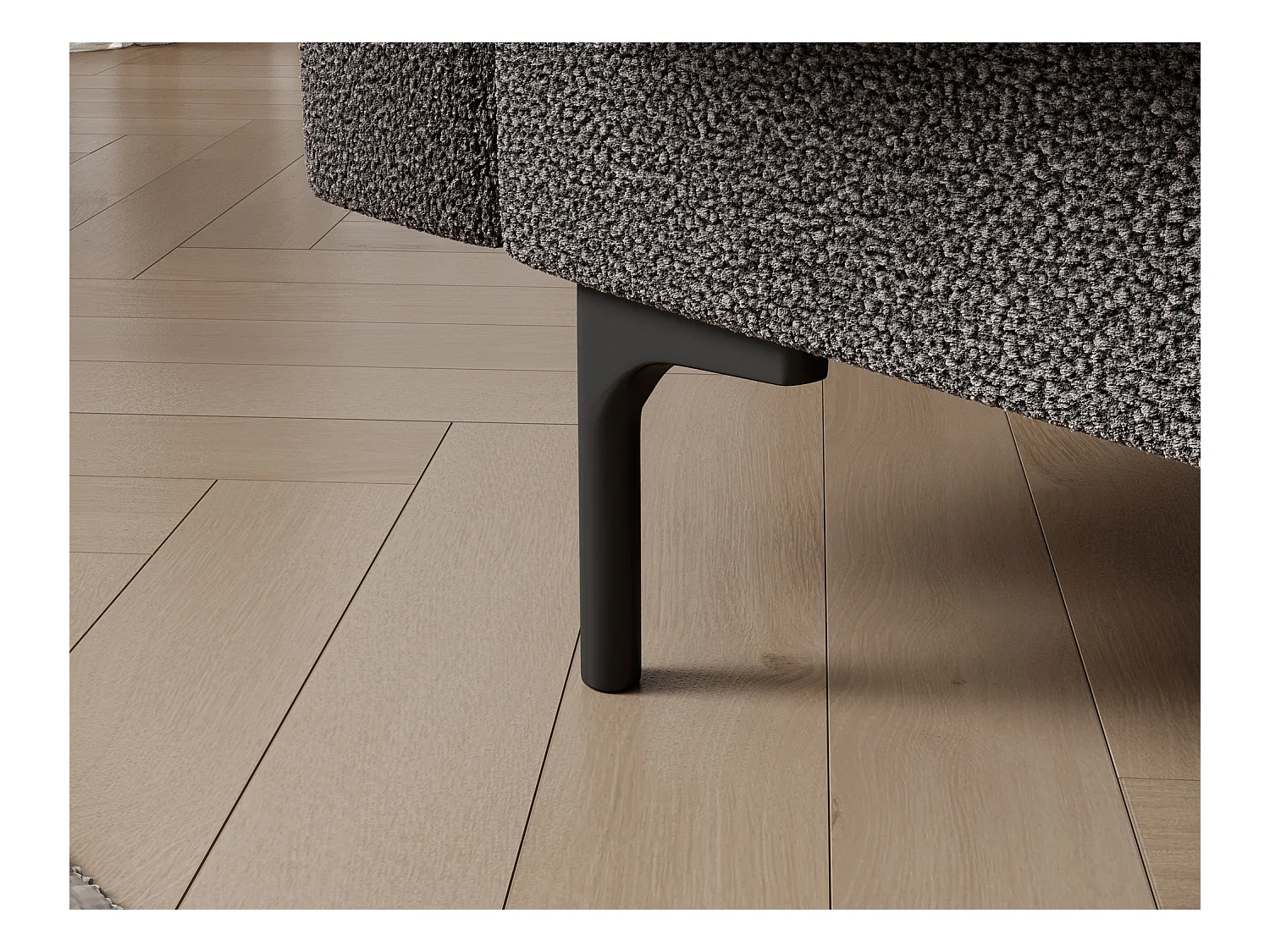 Canapé lit ROMY – Design moderne avec coffre de rangement intégré-Gris clair