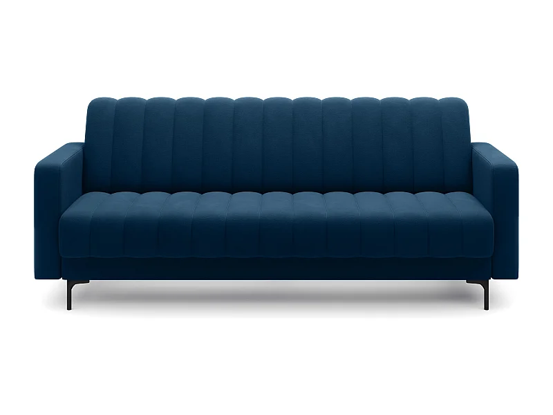 Canapé lit ROMY – Design moderne avec coffre de rangement intégré-Bleu