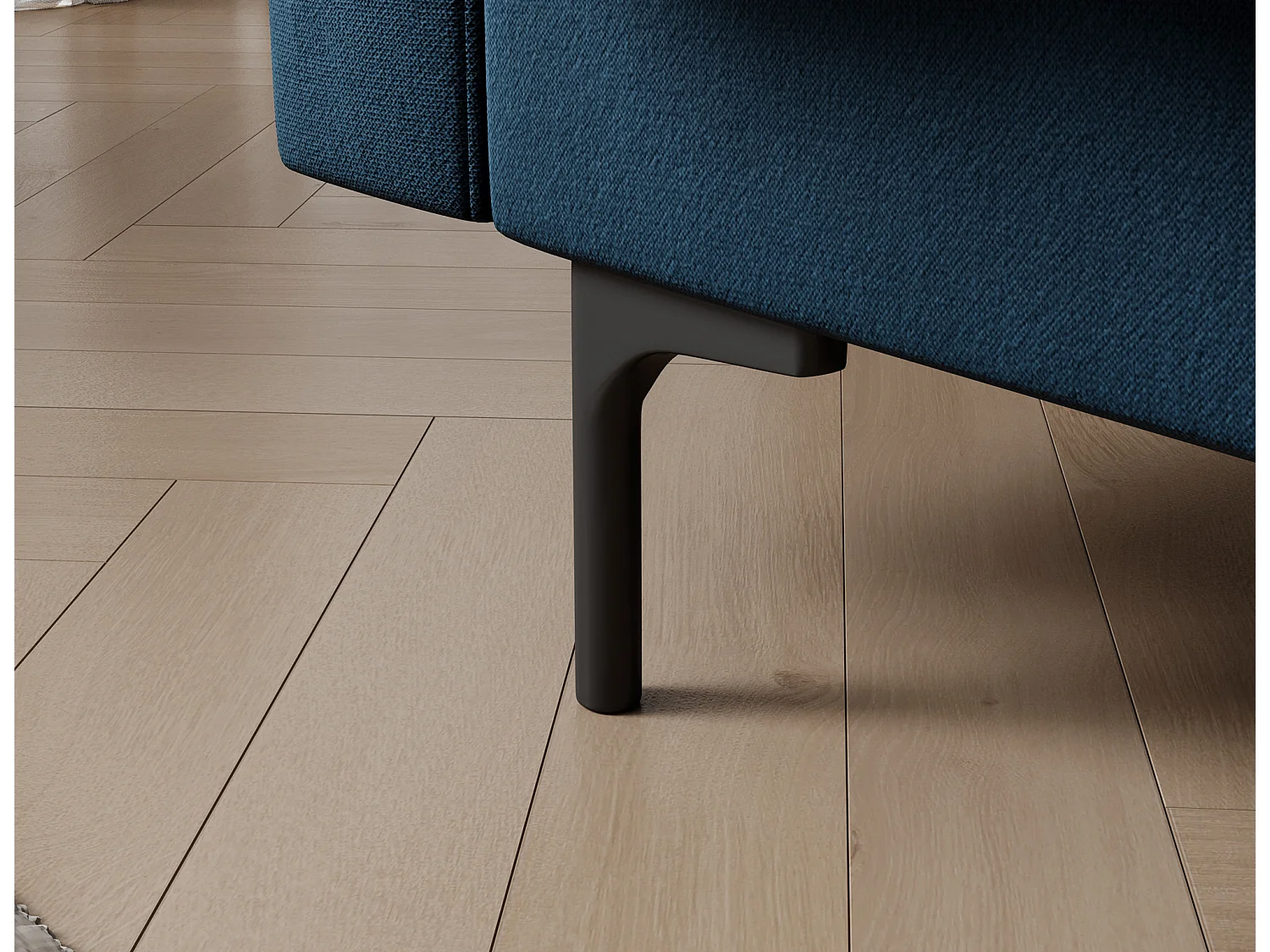 Canapé lit ROMY – Design moderne avec coffre de rangement intégré-Bleu