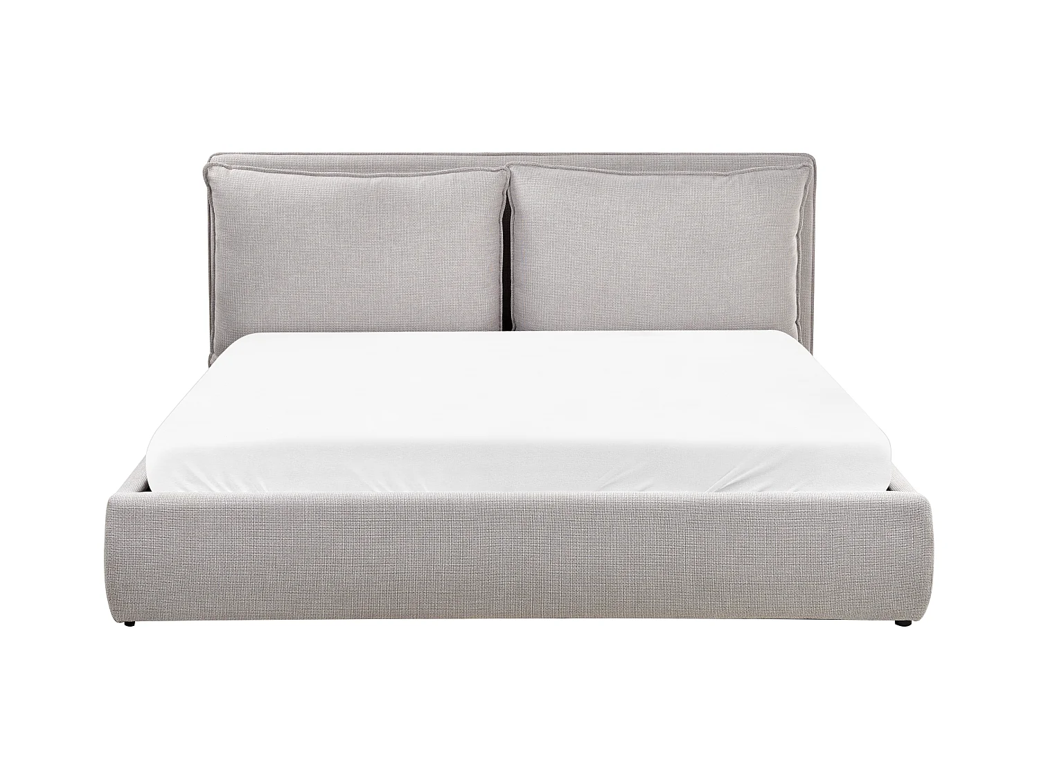 Lit ottoman Tissu BAJONNA 180 x 200 cm Gris clair