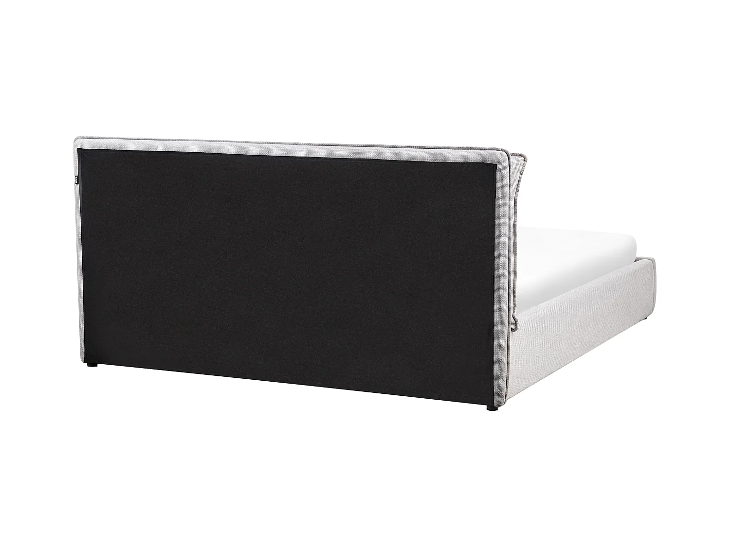 Lit ottoman Tissu BAJONNA 180 x 200 cm Gris clair