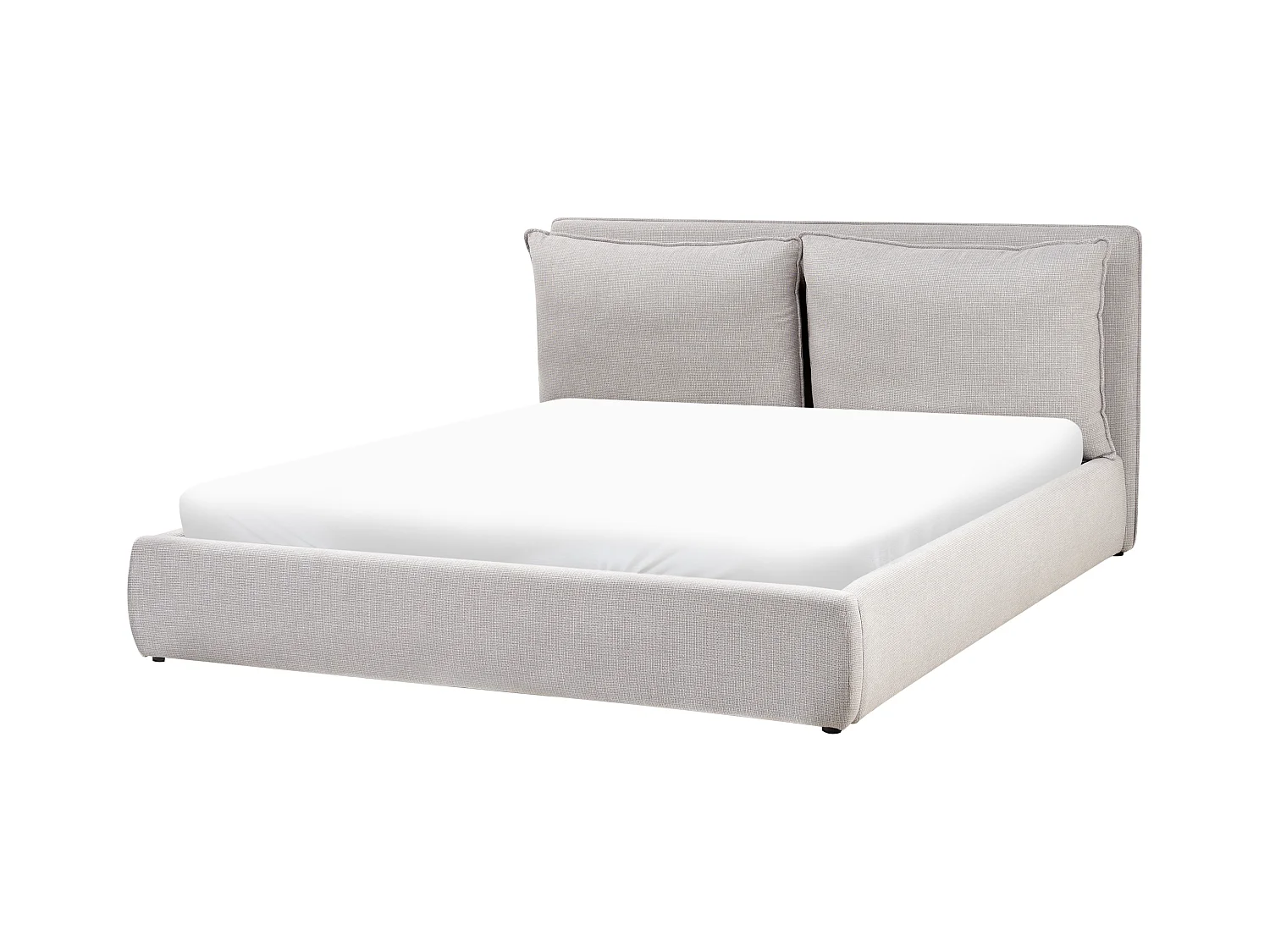 Lit ottoman Tissu BAJONNA 180 x 200 cm Gris clair