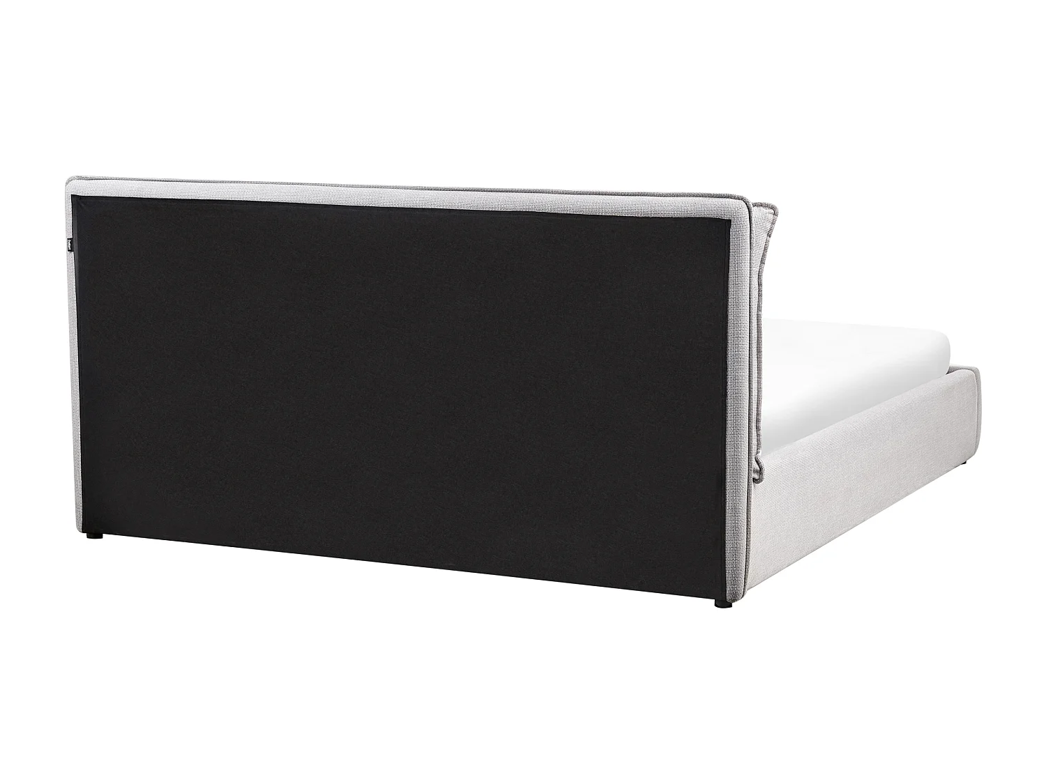 Letto contenitore Tessuto BAJONNA 180 x 200 cm Grigio chiaro