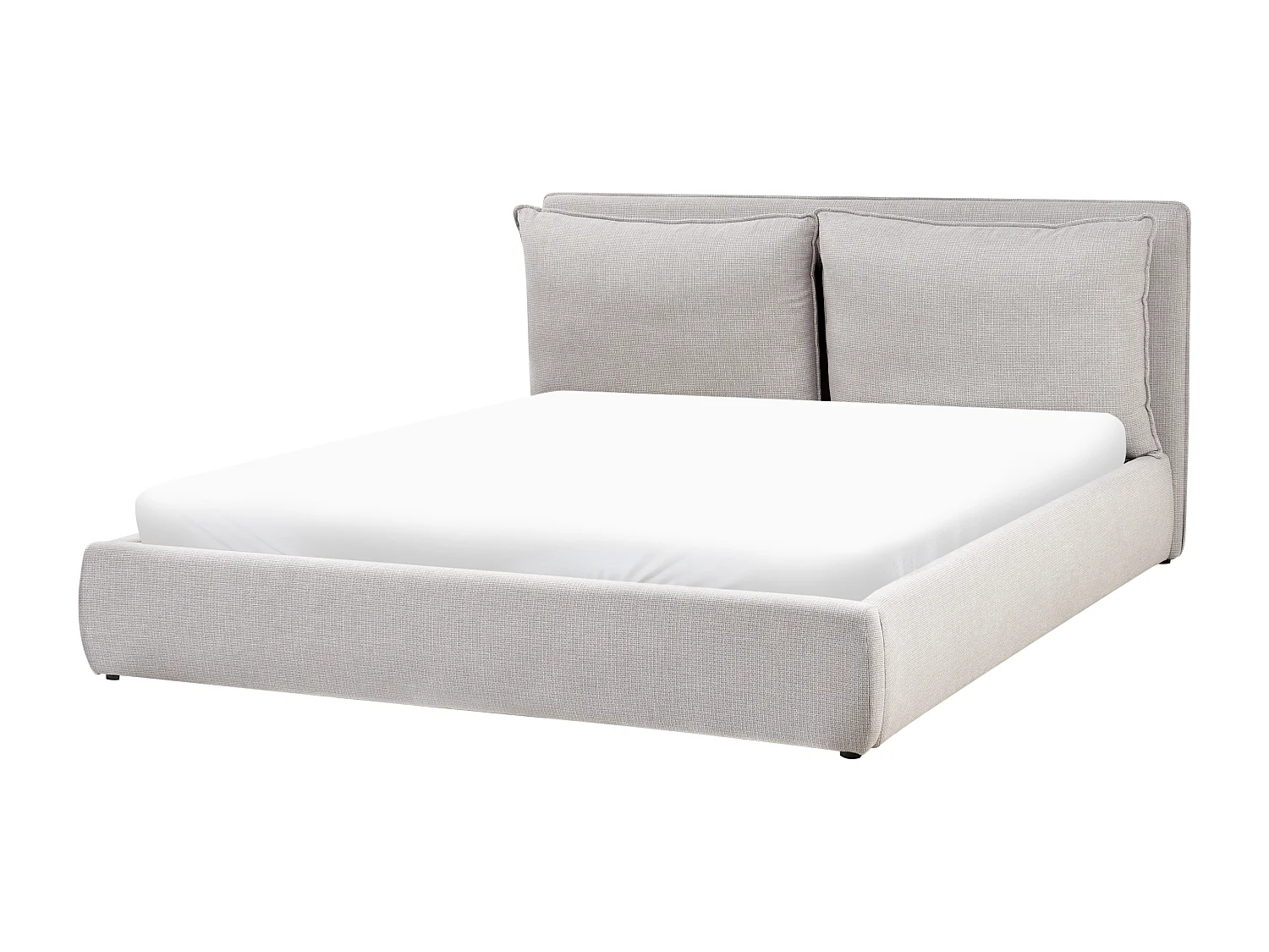 Letto contenitore Tessuto BAJONNA 180 x 200 cm Grigio chiaro