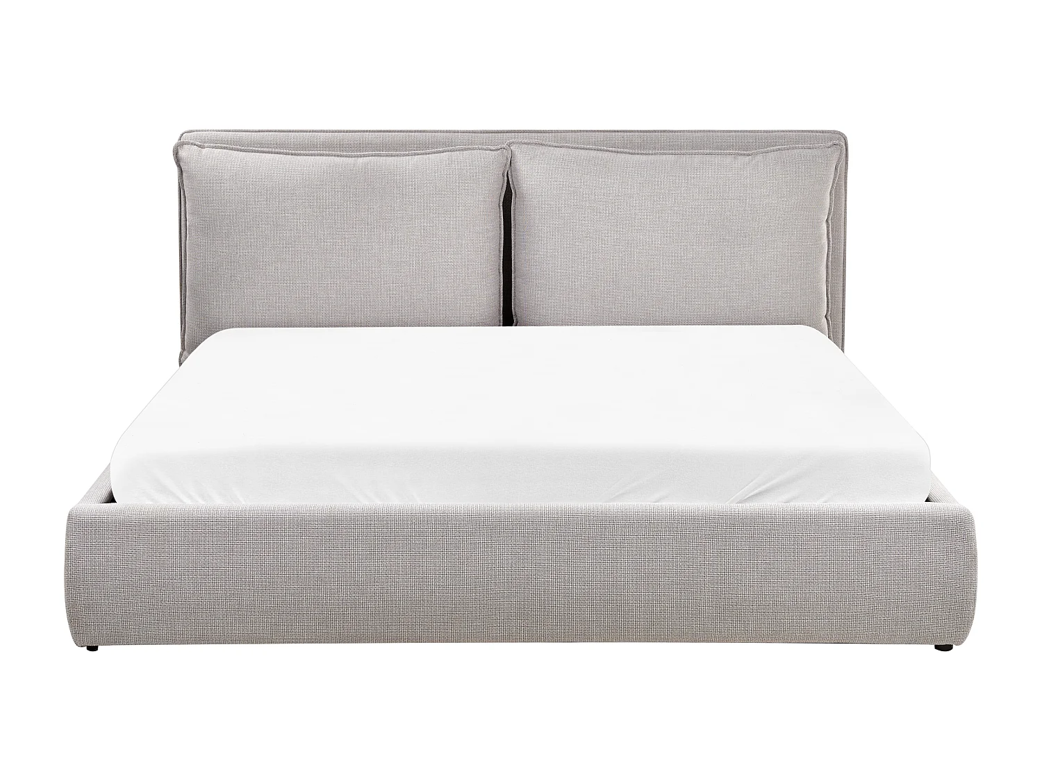 Letto contenitore Tessuto BAJONNA 180 x 200 cm Grigio chiaro