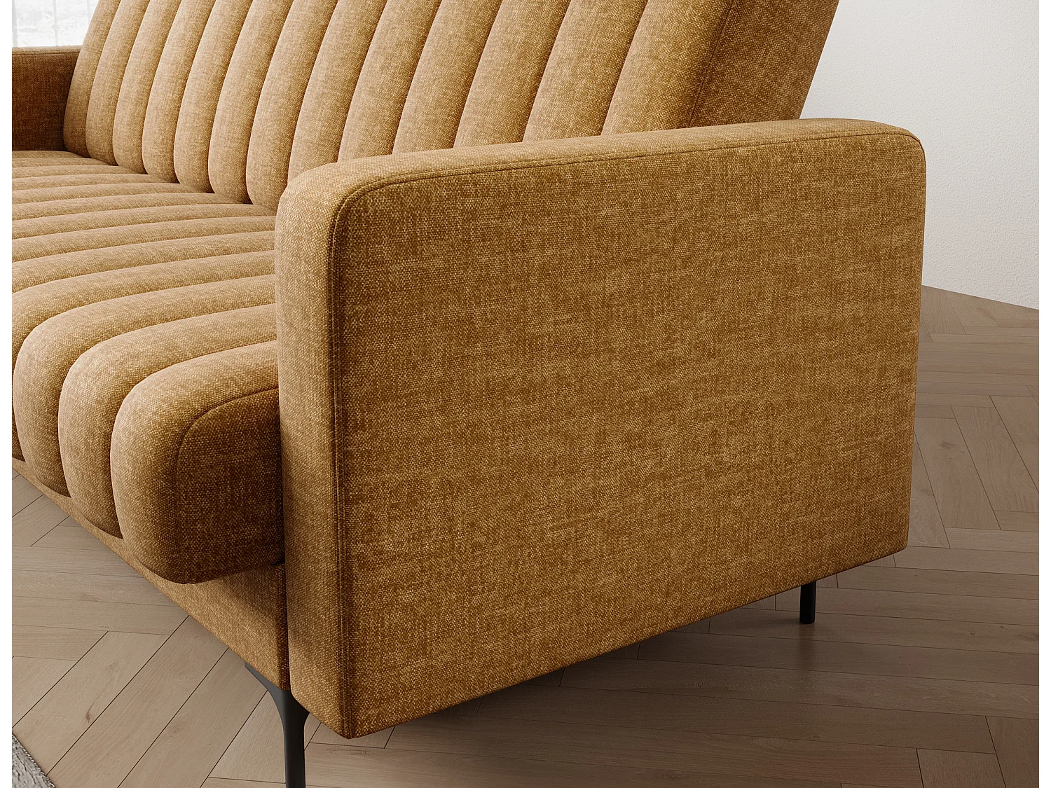 Sofa Gerry/Schlaffunktion/Stauraum/Stoffbezug/Blau