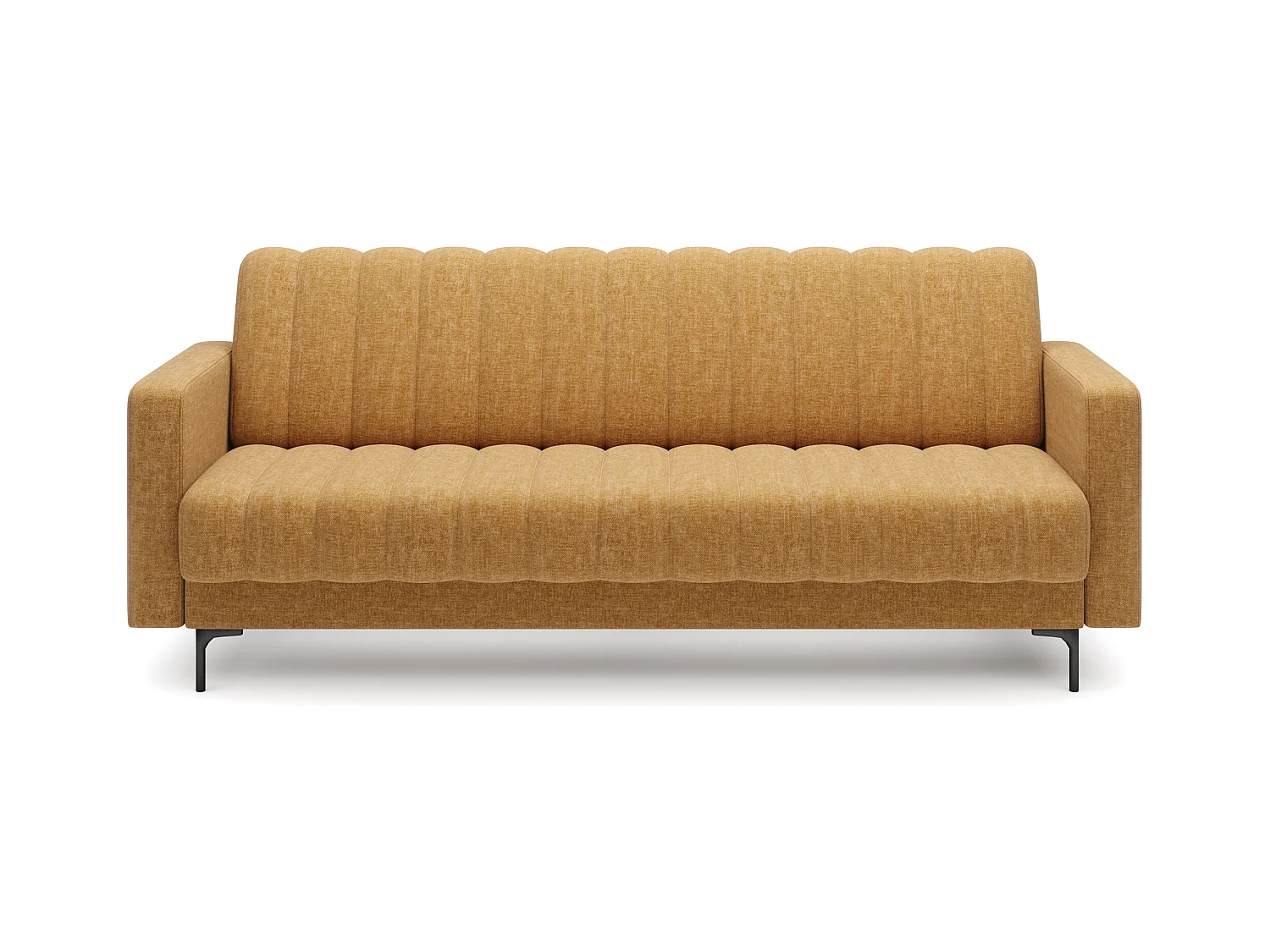 Canapé lit ROMY – Design moderne avec coffre de rangement intégré-Jaune