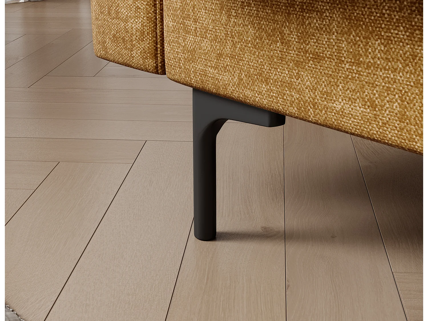 Canapé lit ROMY – Design moderne avec coffre de rangement intégré-Jaune