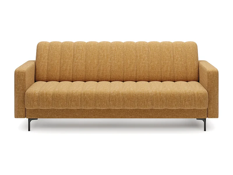 Canapé lit ROMY – Design moderne avec coffre de rangement intégré-Jaune