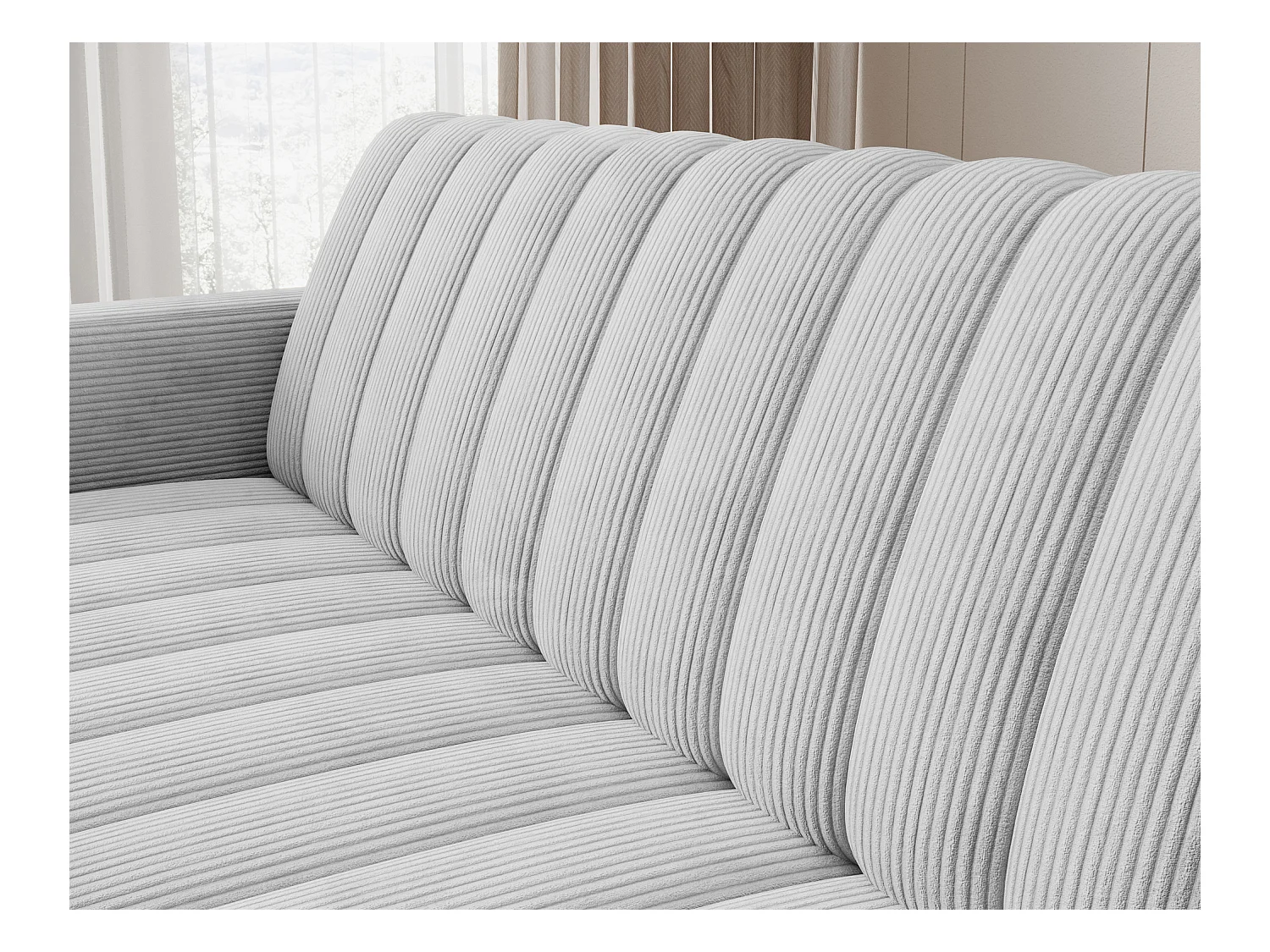 Canapé lit ROMY – Design moderne avec coffre de rangement intégré-Blanc