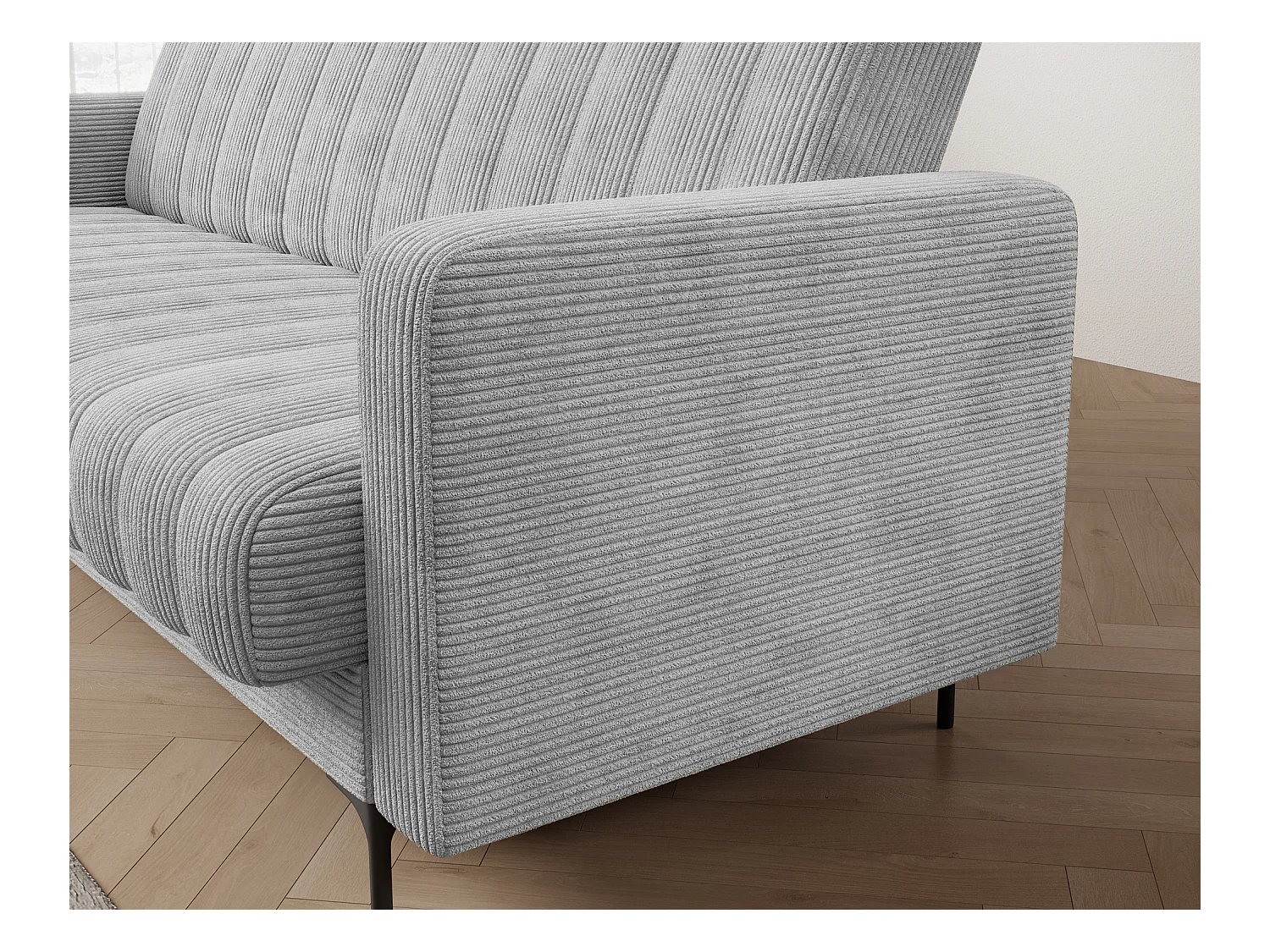 Canapé lit ROMY – Design moderne avec coffre de rangement intégré-Blanc