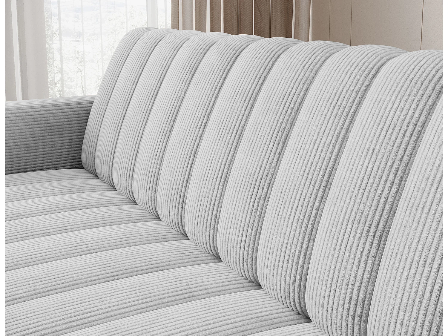 Canapé lit ROMY – Design moderne avec coffre de rangement intégré-Blanc