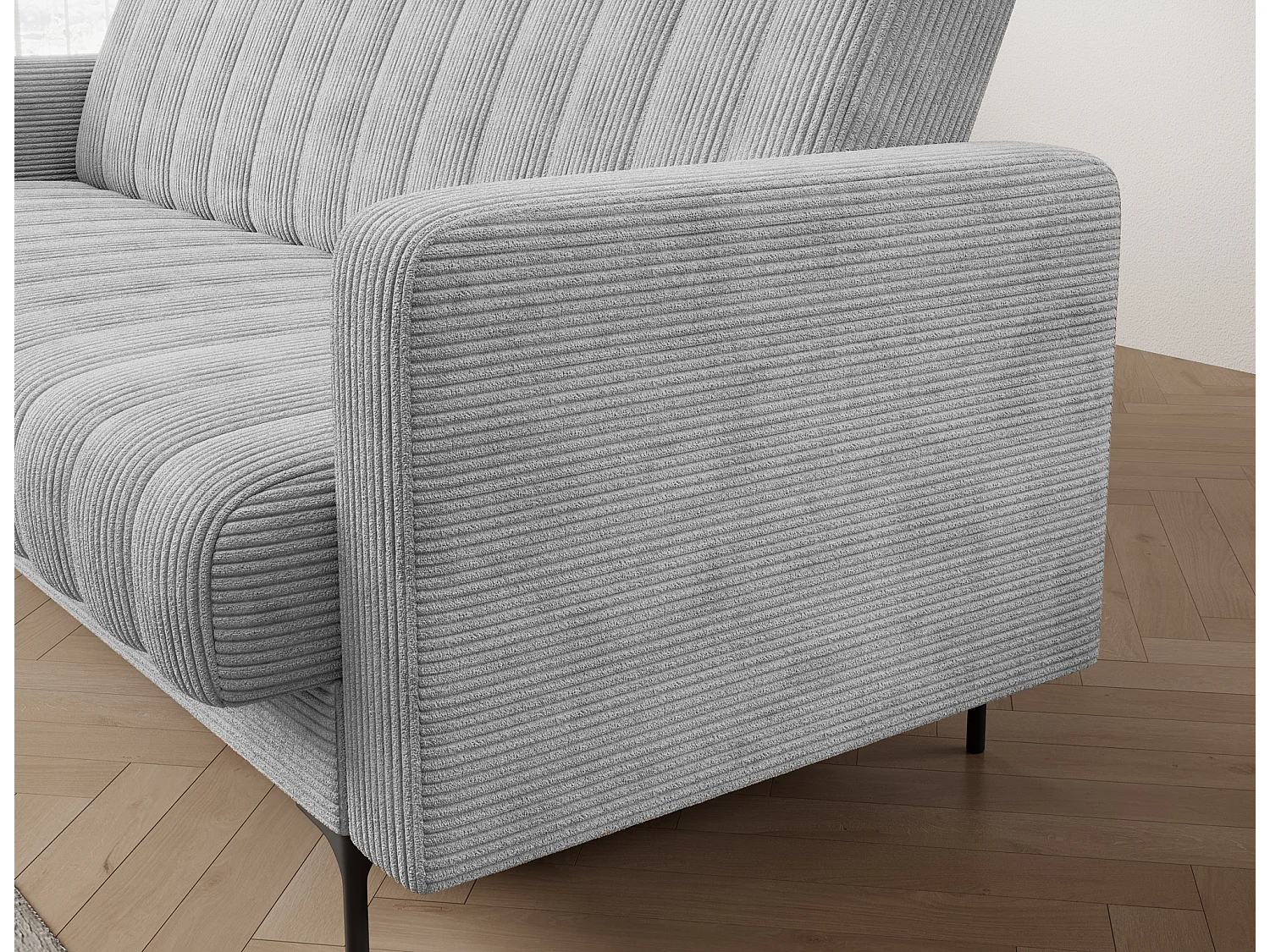 Canapé lit ROMY – Design moderne avec coffre de rangement intégré-Blanc