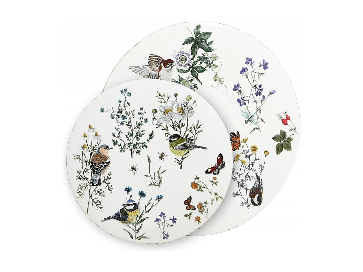 Tableau duo disques champêtres Bois Multicolore - Campagne Interior's