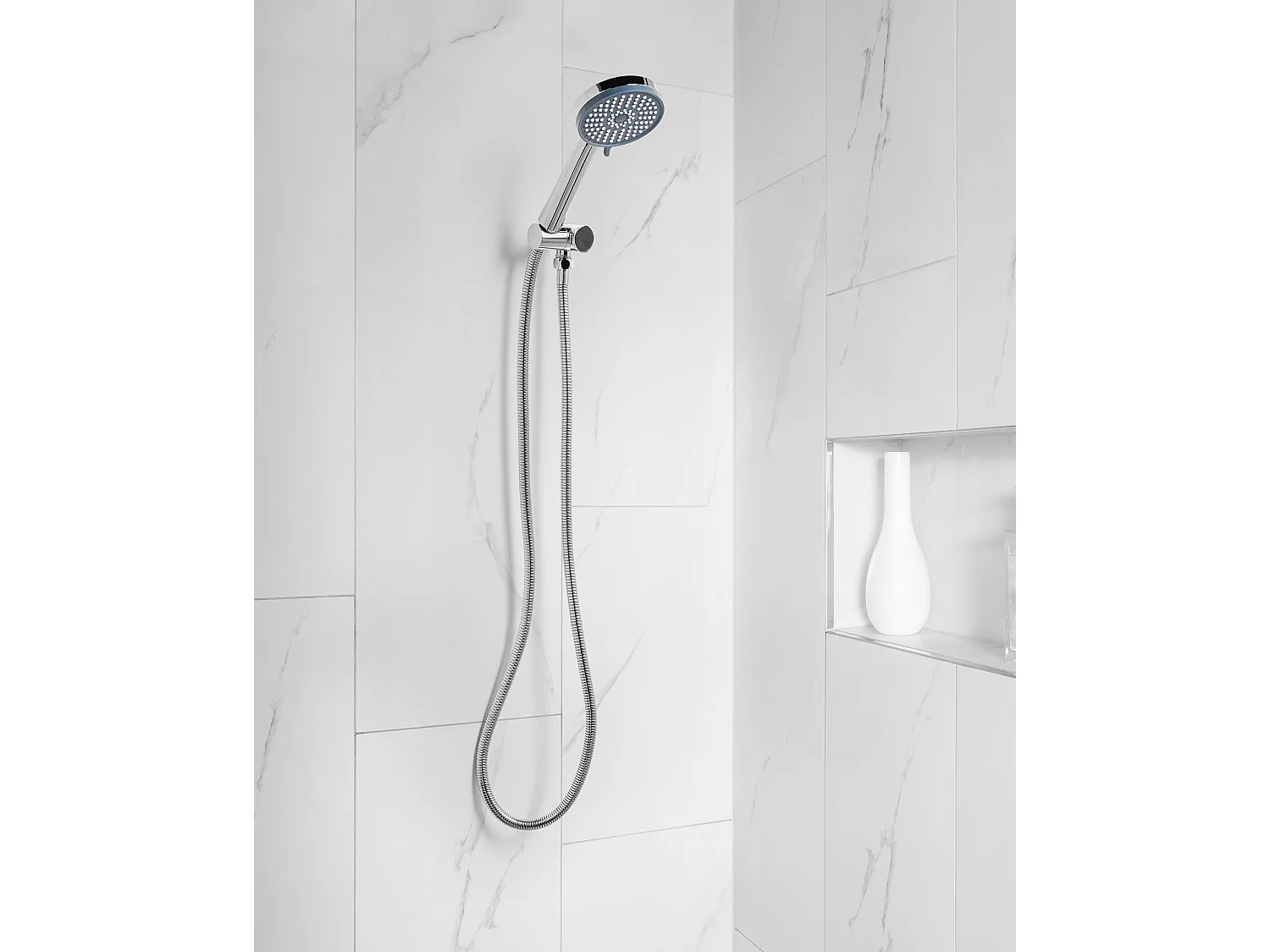 Kit de pommeau de douche avec tuyau flexible SURIPA 3 modes Argenté