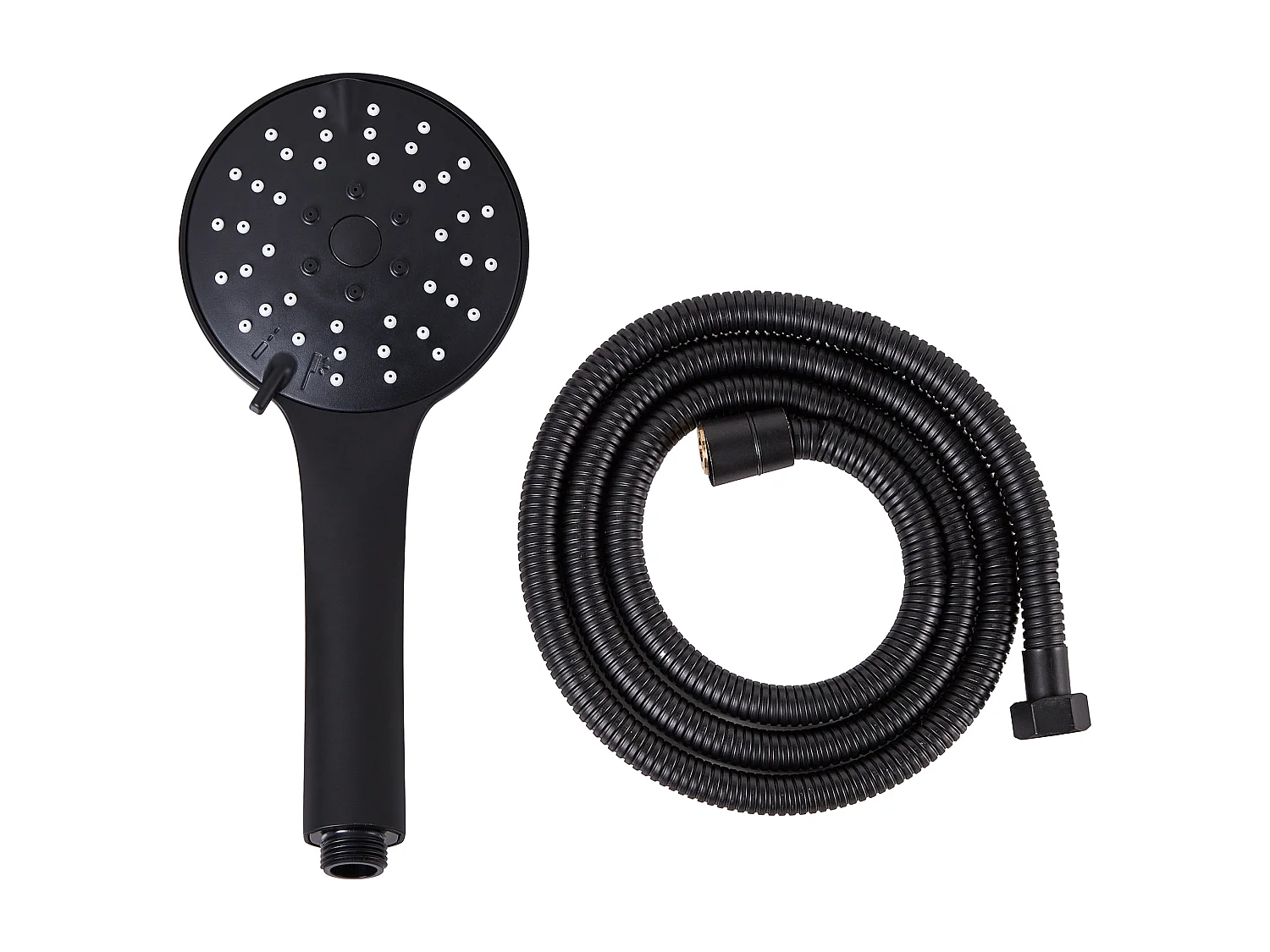 Kit de pommeau de douche avec tuyau flexible CHURUN 4 modes Noir