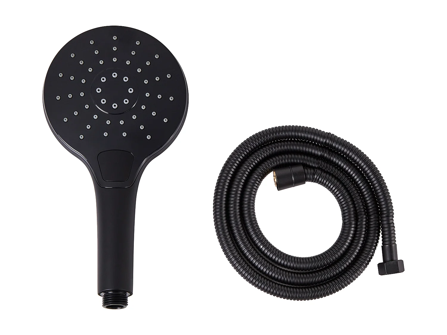 Kit de pommeau de douche avec tuyau flexible IQUIRA 4 modes Noir