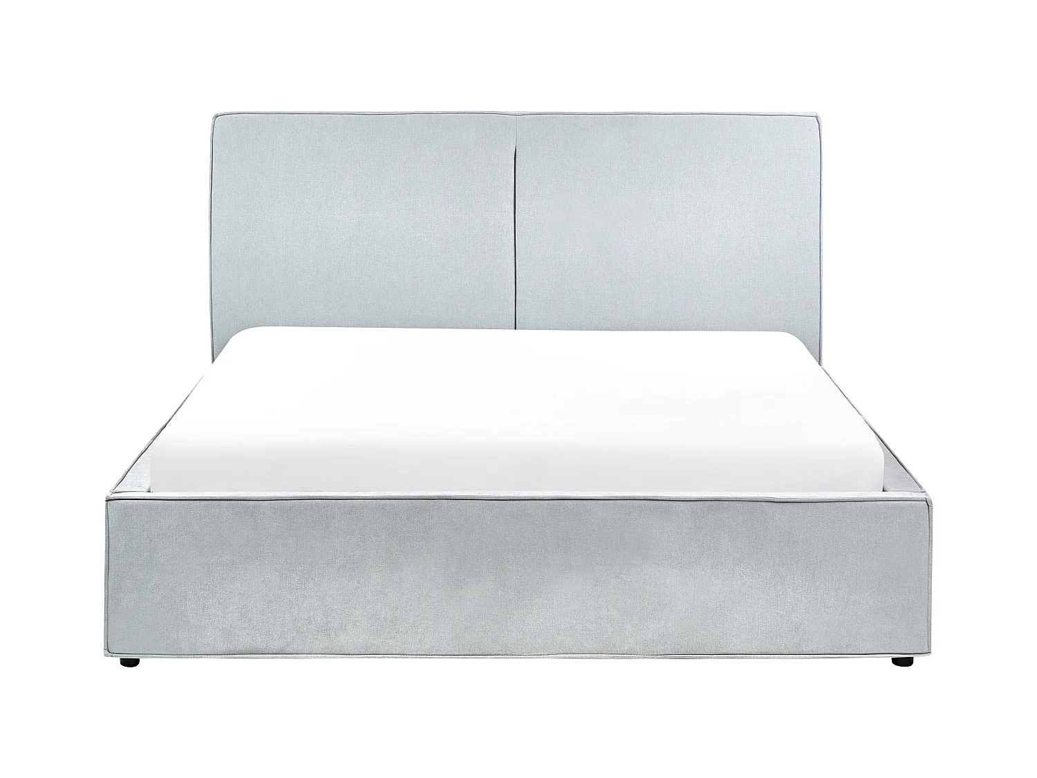 Lit ottoman Tissu MOISSAC 160 x 200 cm Bleu clair