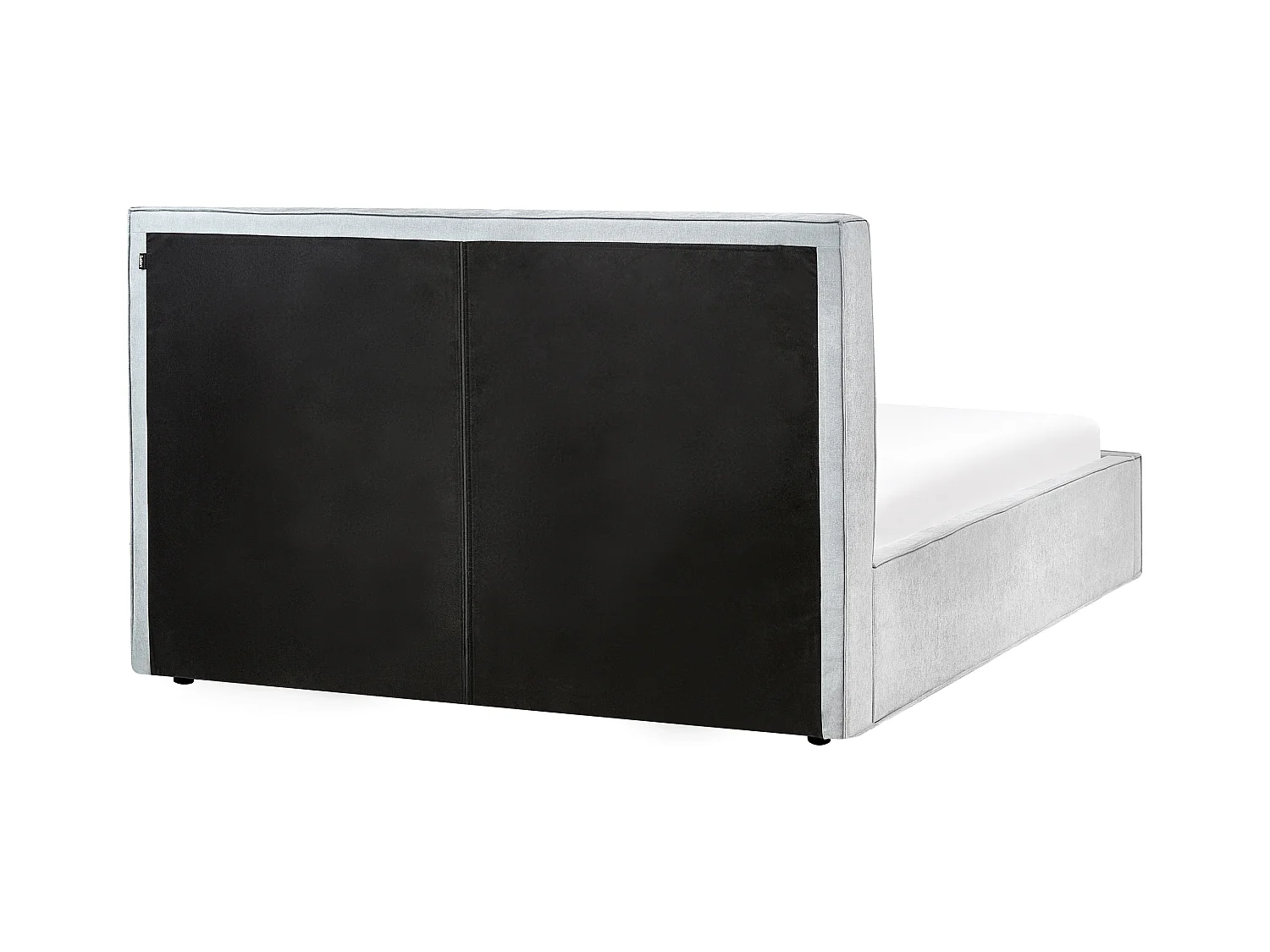 Lit ottoman Tissu MOISSAC 160 x 200 cm Bleu clair