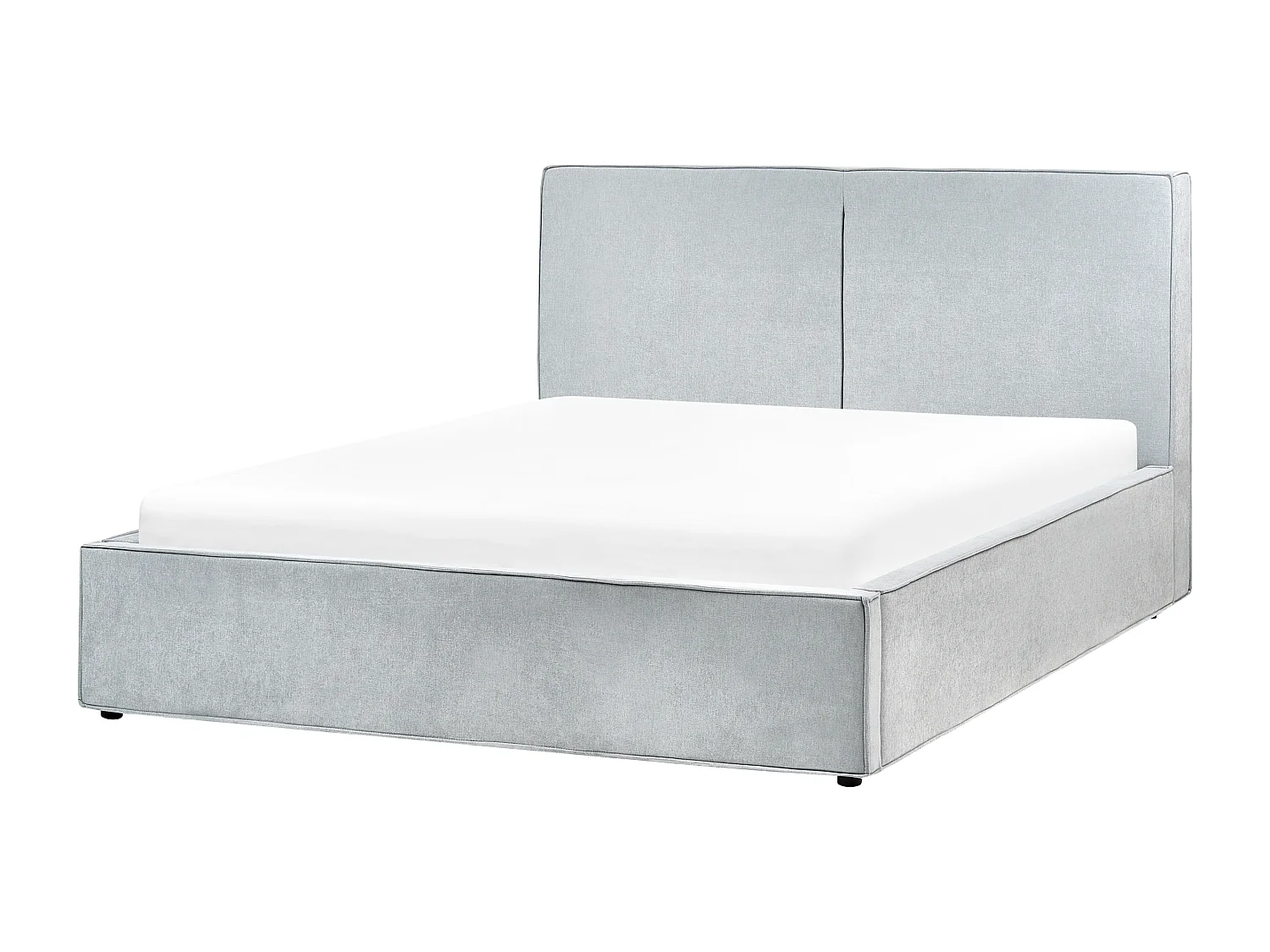 Lit ottoman Tissu MOISSAC 160 x 200 cm Bleu clair
