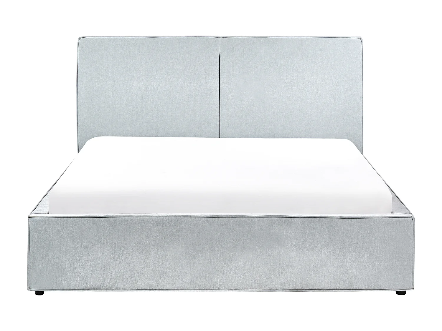 Lit ottoman Tissu MOISSAC 160 x 200 cm Bleu clair