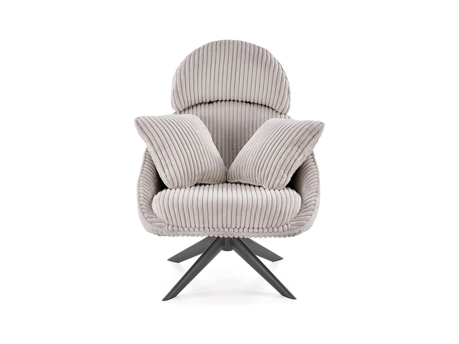 Fauteuil Merry/revêtement tissu/coussin/Gris